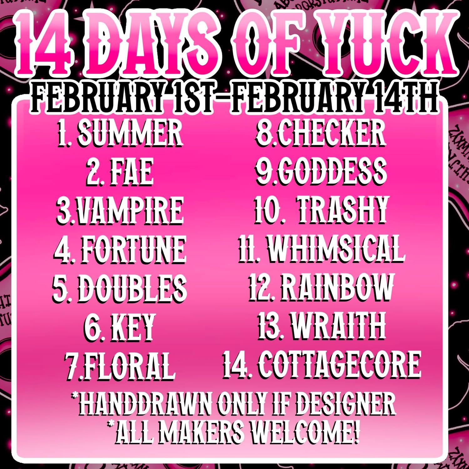 14 days of yuck