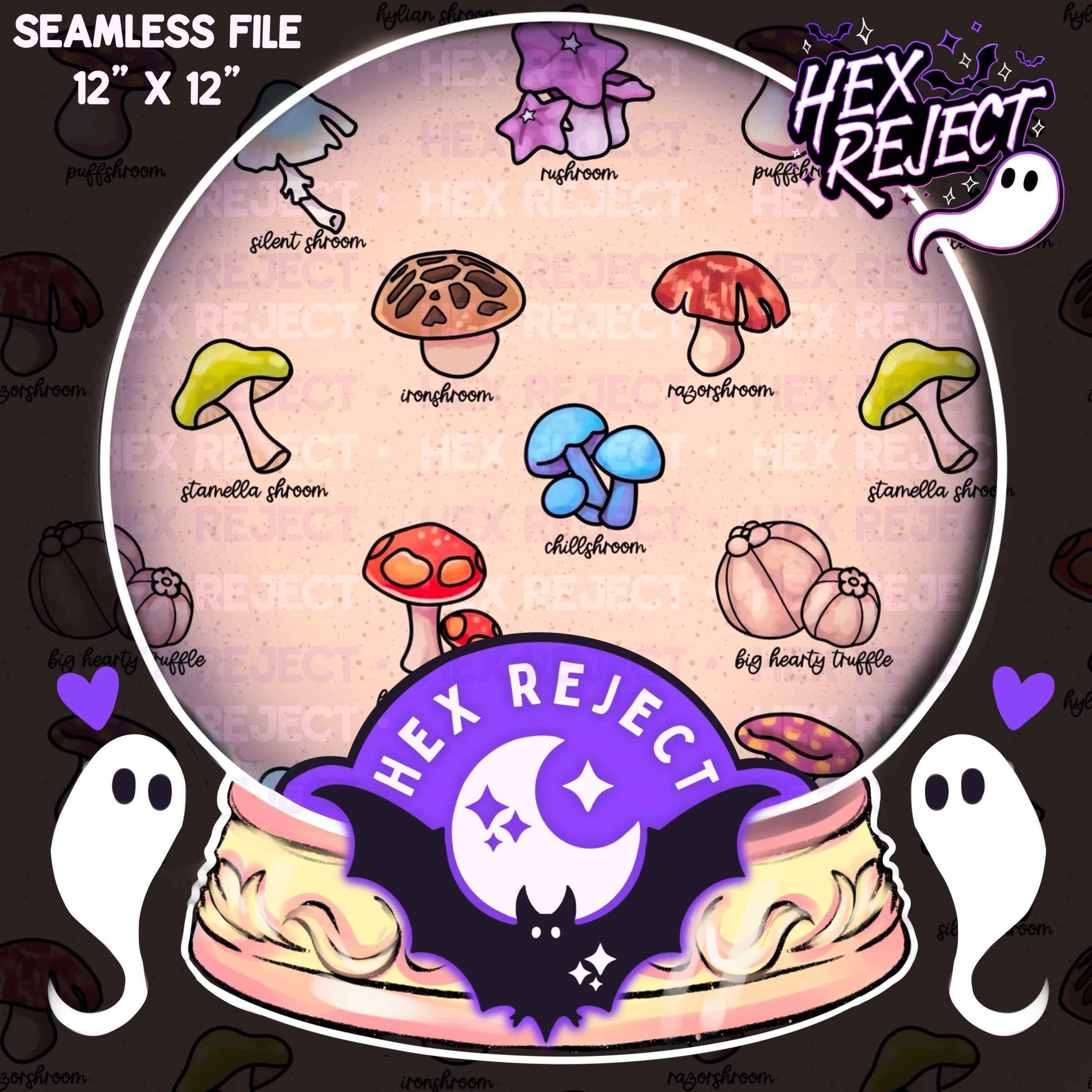 Mushroom : Hextober2024 - day fourteen - Seamless or sub file