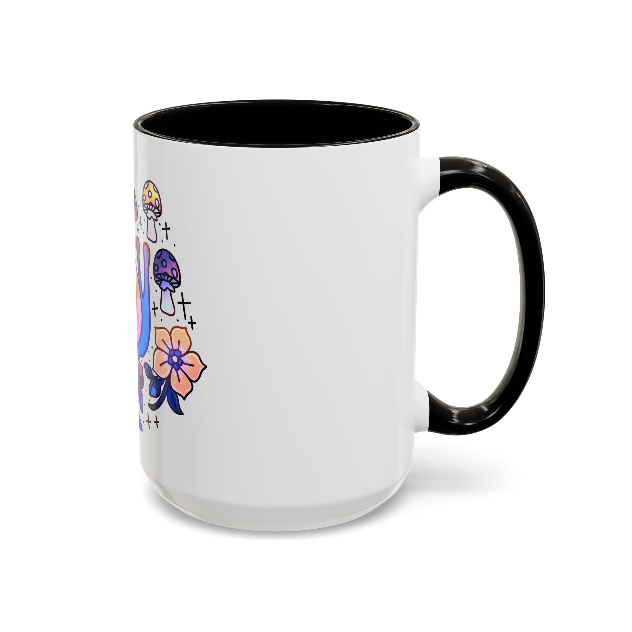 Moonshell Garden Coffee Mug - 11oz & 15oz, Whimsical Floral Design for Nature Lovers