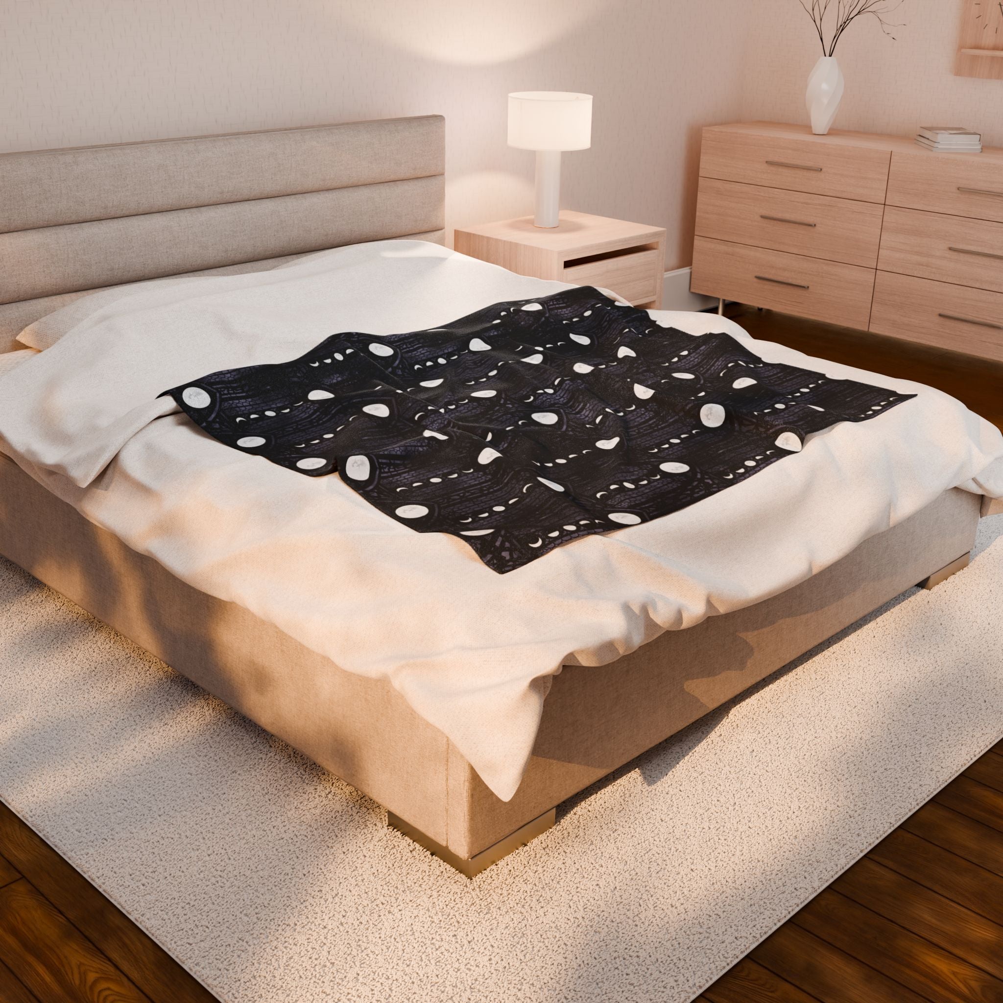 Gothic Cathedral Windows (Hextober 2025) - Cozy Velveteen Plush Blanket