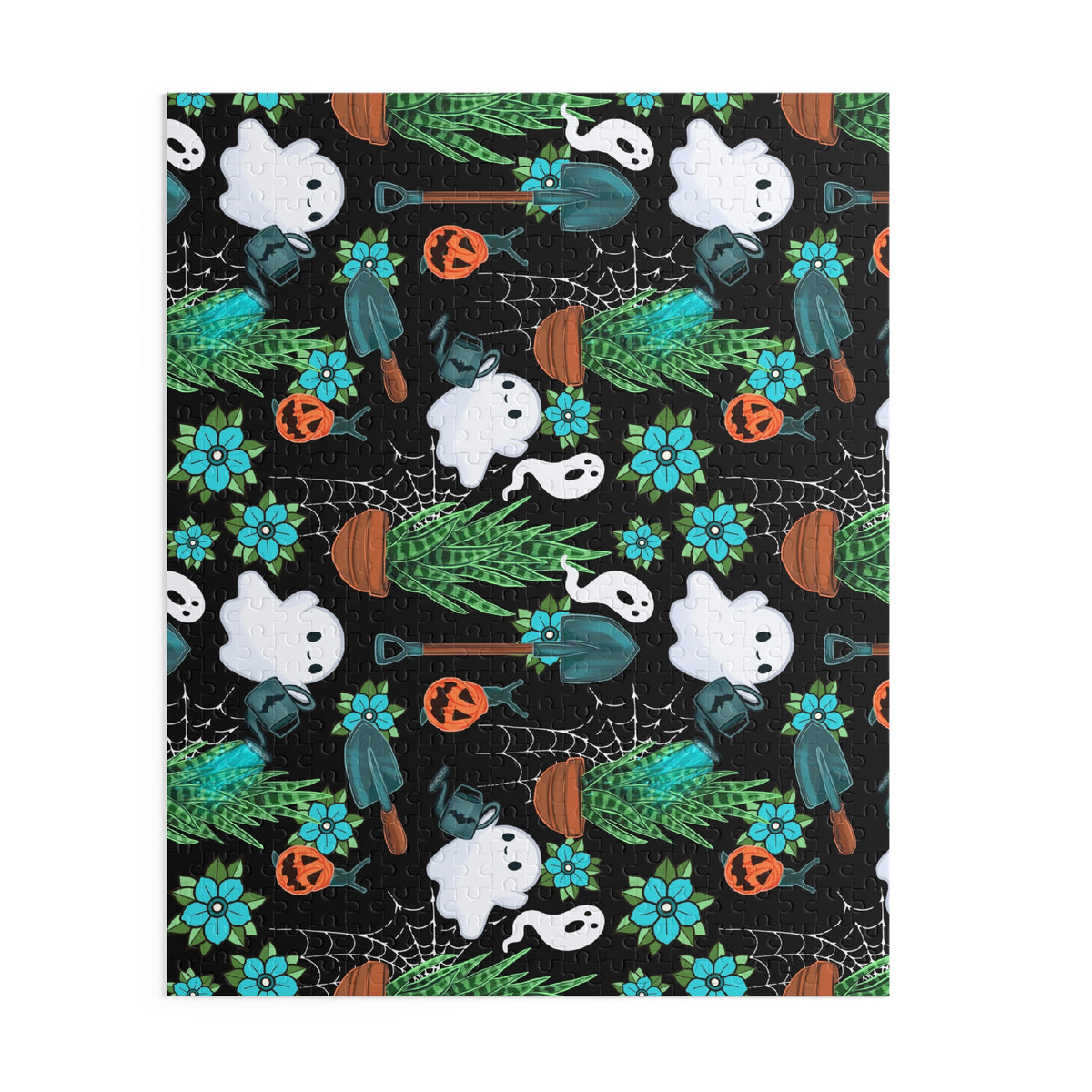 Haunted Garden Puzzle - Halloween Ghosts & Plants Puzzle — Spooky Cute 120/252/500-Piece Jigsaw