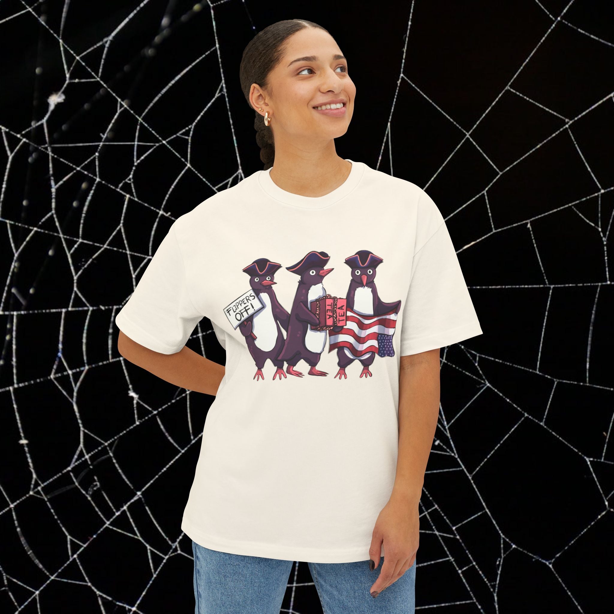 Penguin Protest - Unisex Relaxed Boxy Tee