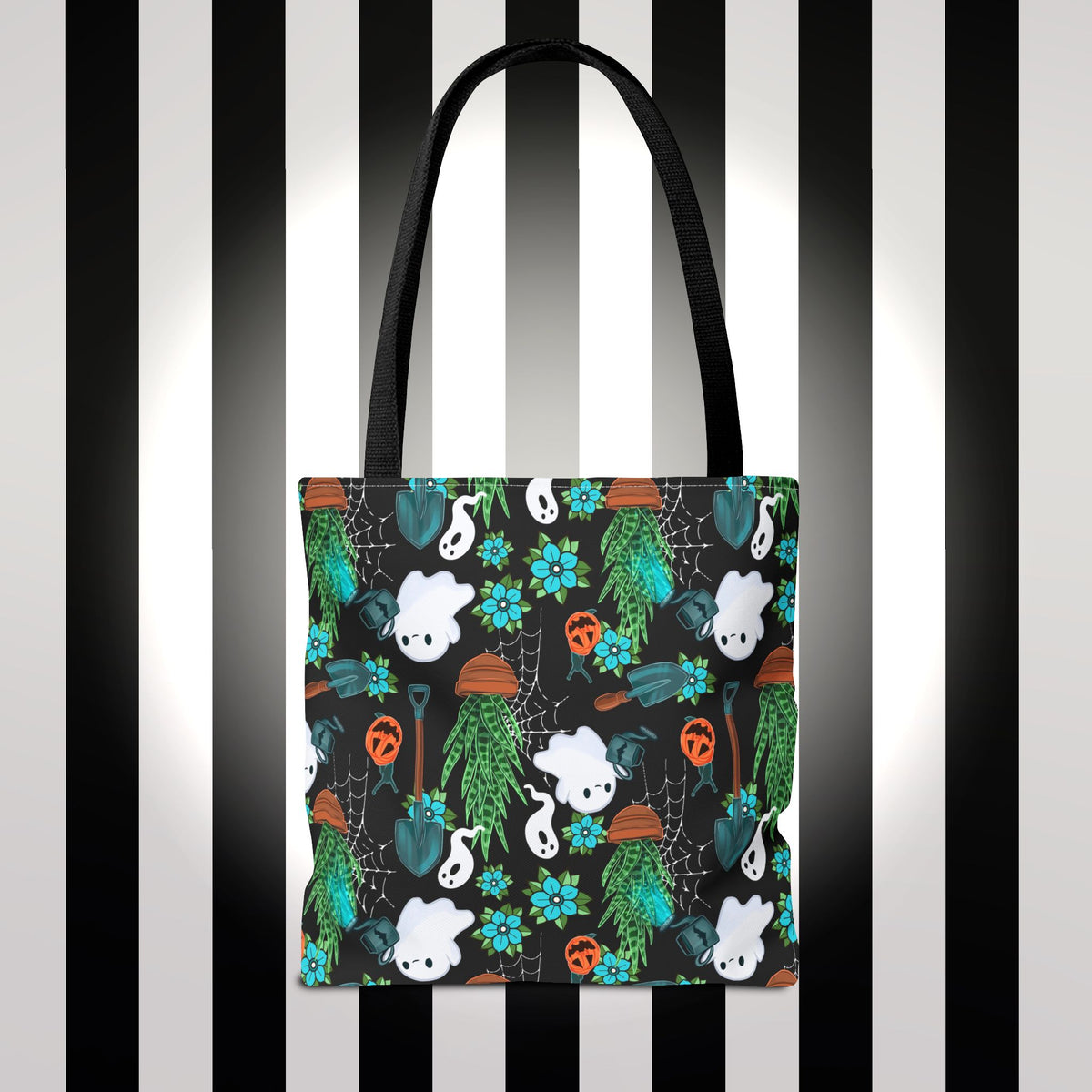 Haunted Garden Tote Bag — Cute Spooky All-Over-Print Reusable Shopper