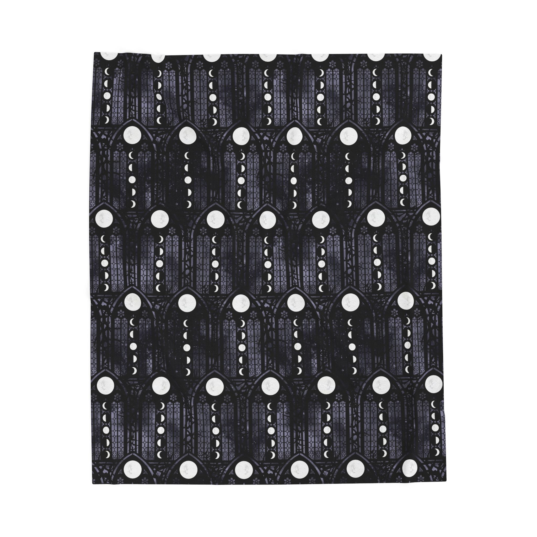 Gothic Cathedral Windows (Hextober 2025) - Cozy Velveteen Plush Blanket