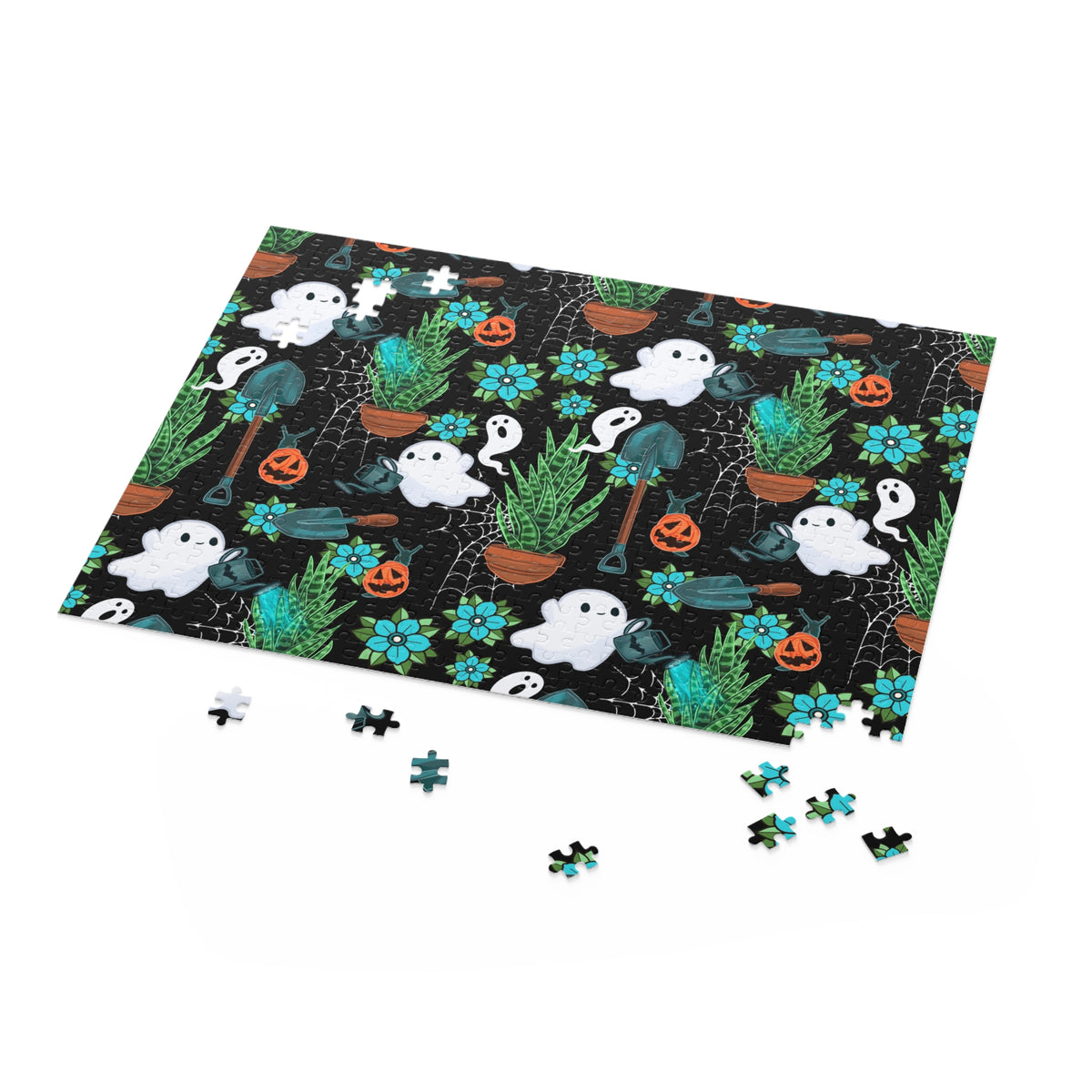Haunted Garden Puzzle - Halloween Ghosts & Plants Puzzle — Spooky Cute 120/252/500-Piece Jigsaw