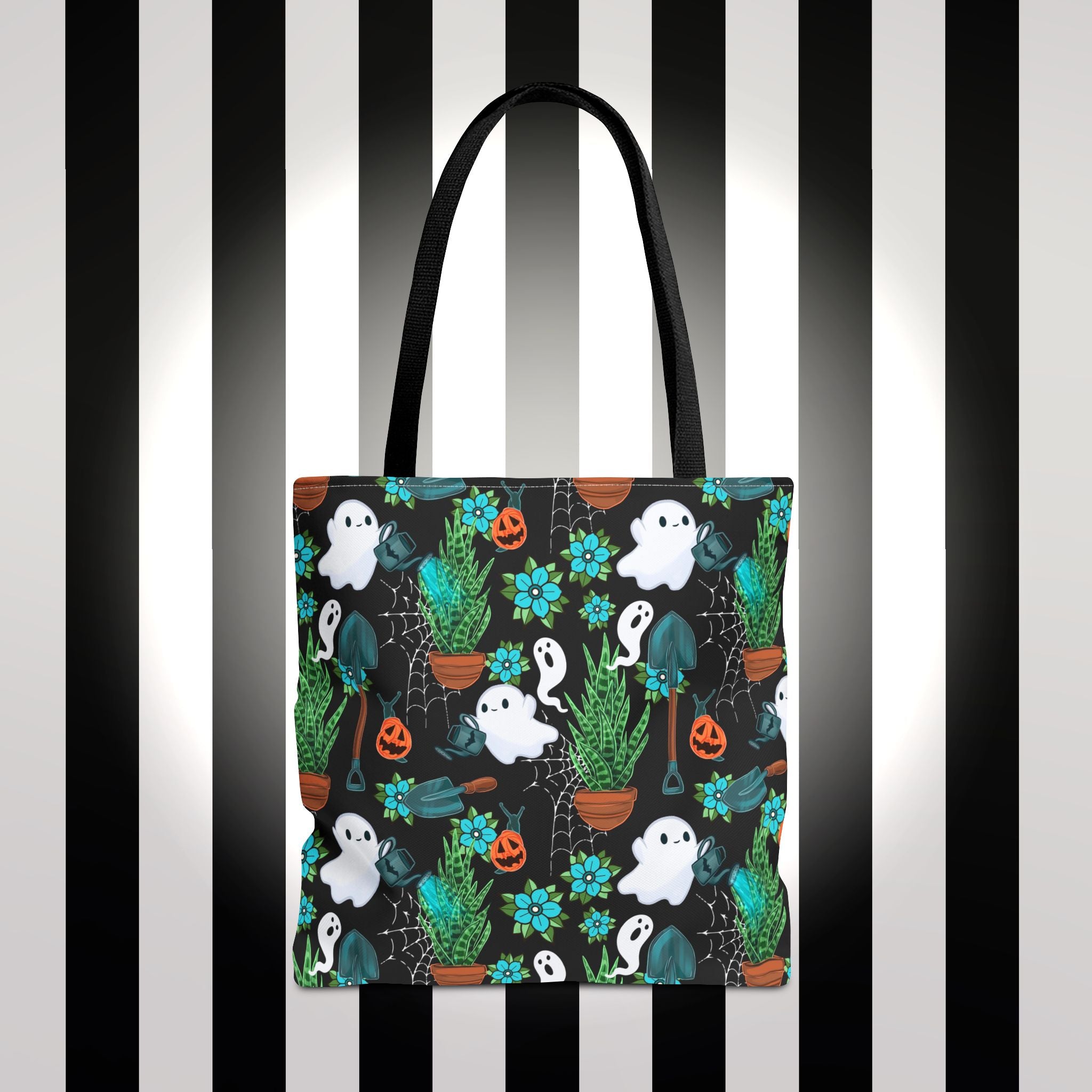 Haunted Garden Tote Bag — Cute Spooky All-Over-Print Reusable Shopper
