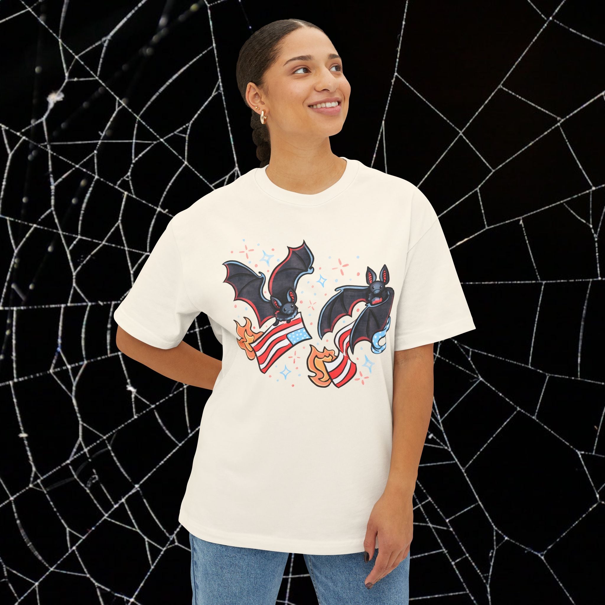 Batty & Burning - Unisex Relaxed Boxy Tee