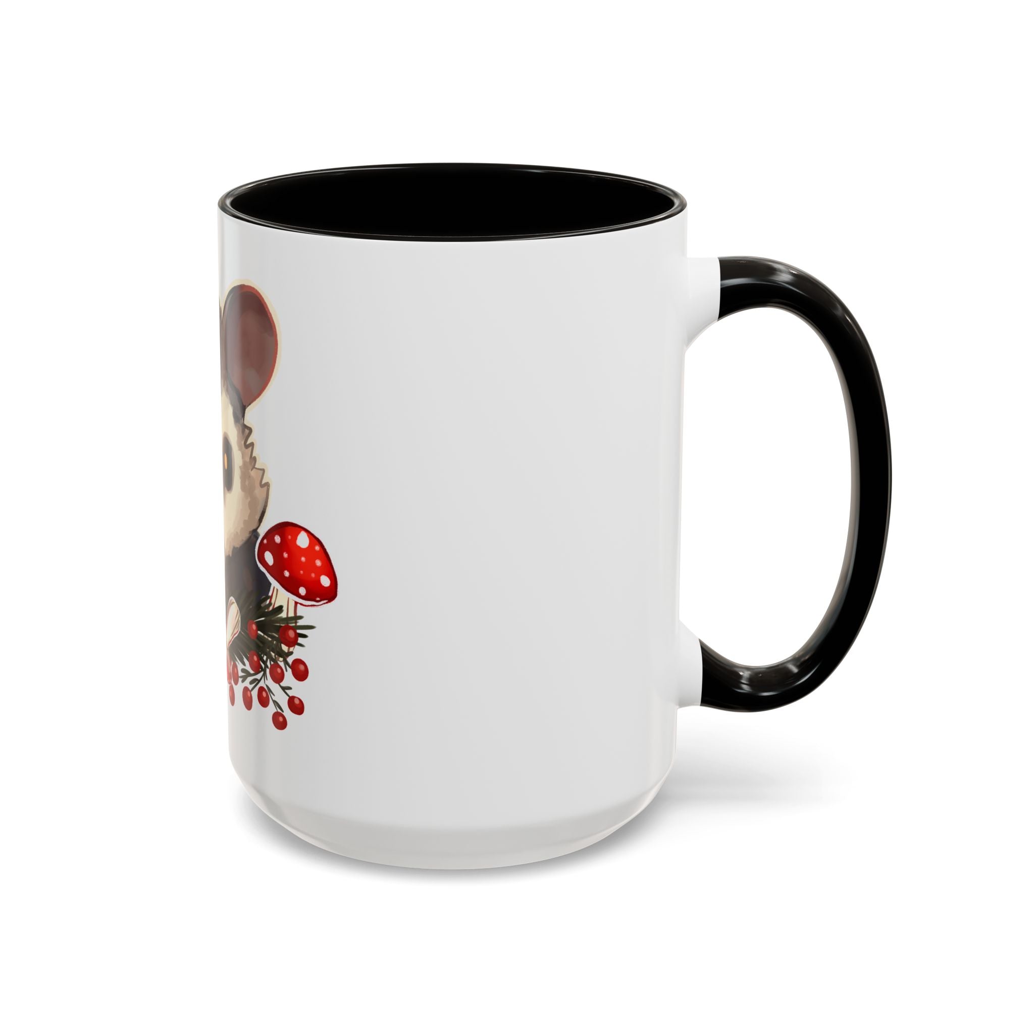 Cottage Possum Coffee Mug - 11oz & 15oz, Whimsical Floral Design for Nature Lovers