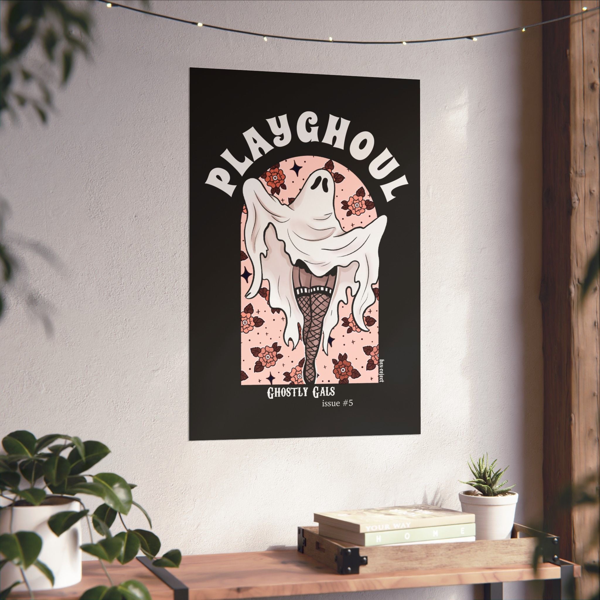 Boodoir Ghost PLAYGHOUL vertical matte poster