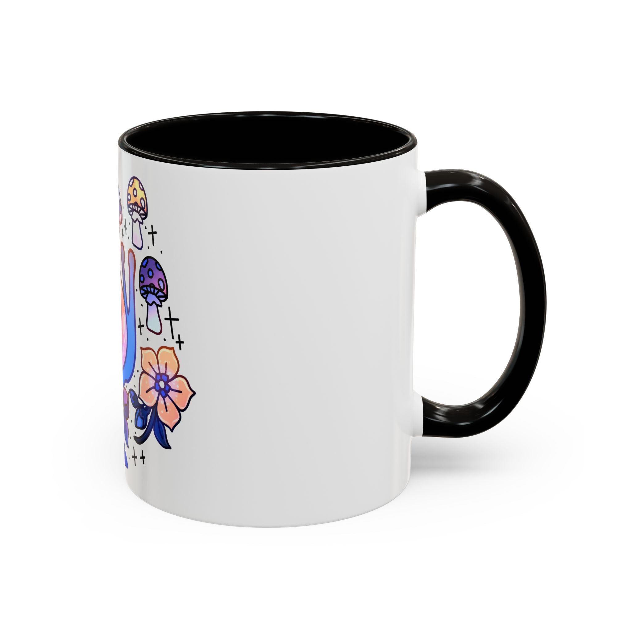 Moonshell Garden Coffee Mug - 11oz & 15oz, Whimsical Floral Design for Nature Lovers