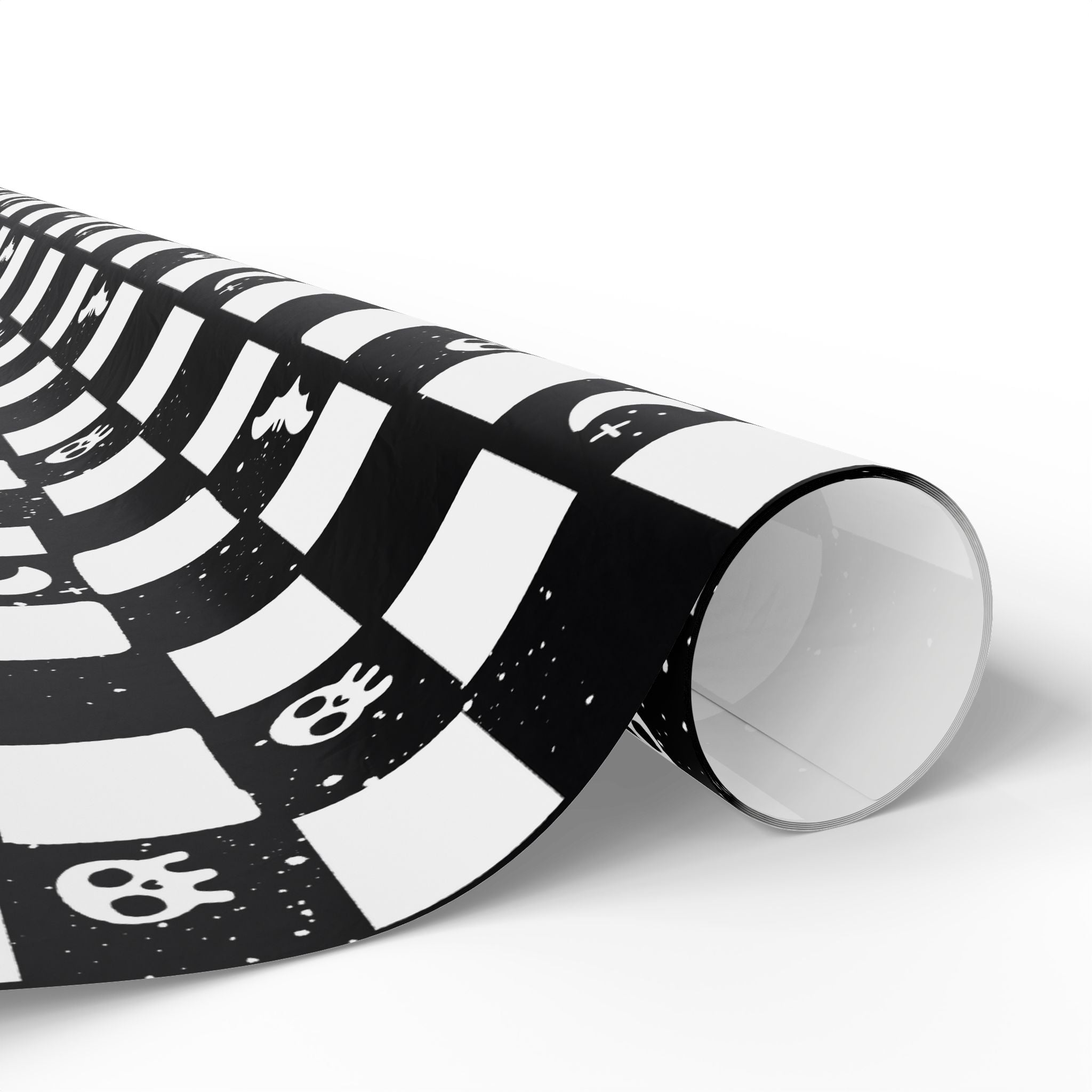 Goth Checkers Wrapping Paper, Gift Wrap for Any Occasion, Unique Gift Packaging, Eco-Friendly, Holiday Wrapping, Birthday Celebration