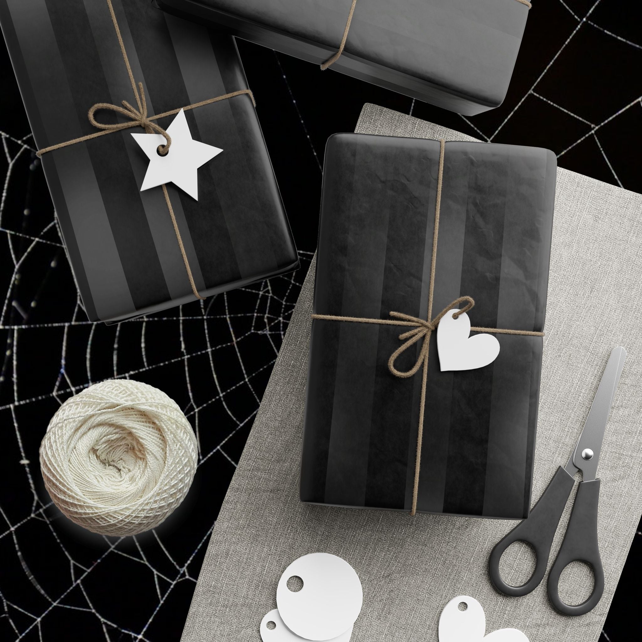 Goth Stripes Wrapping Paper, Gift Wrap for Any Occasion, Unique Gift Packaging, Eco-Friendly, Holiday Wrapping, Birthday Celebration