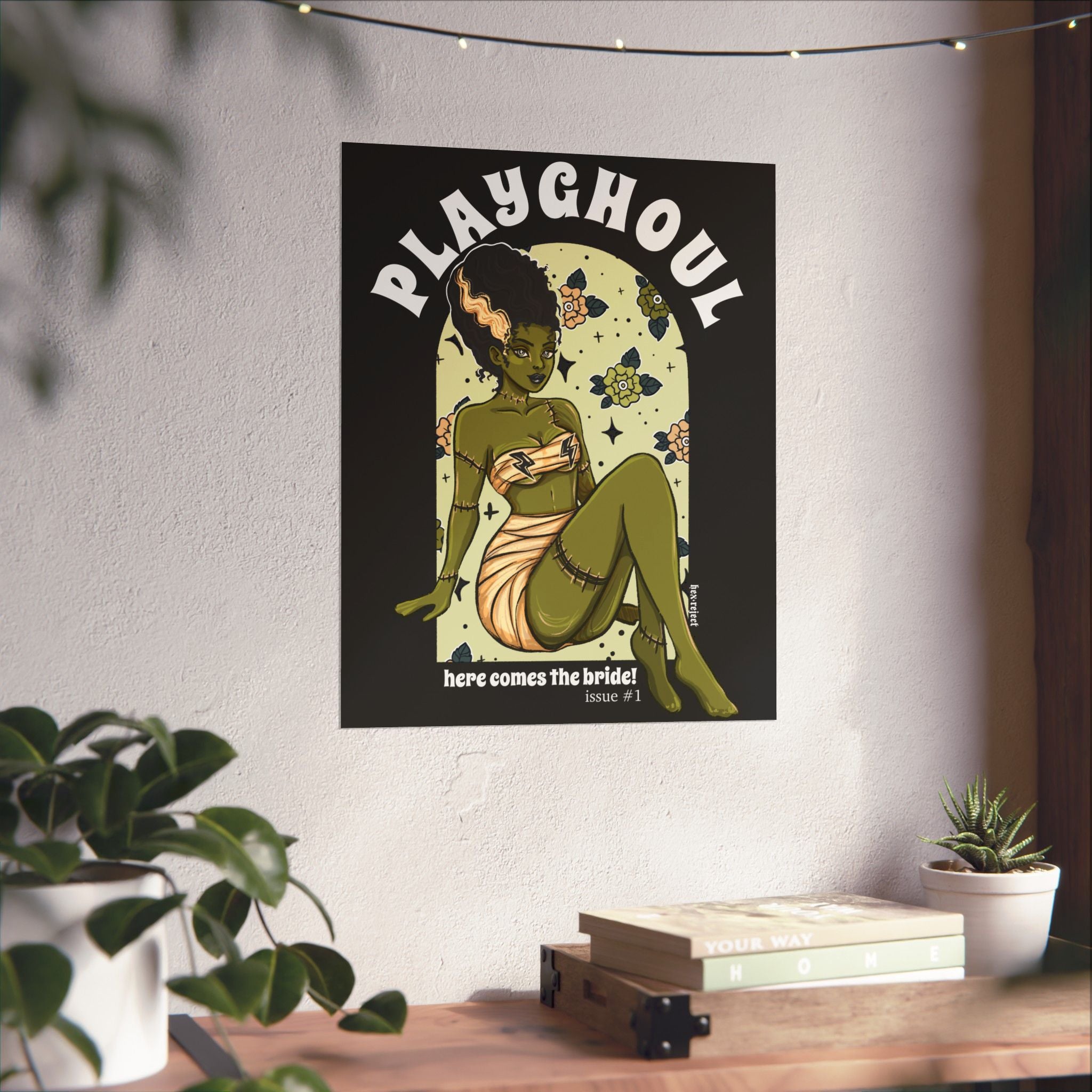 Monster bride PLAYGHOUL vertical matte poster
