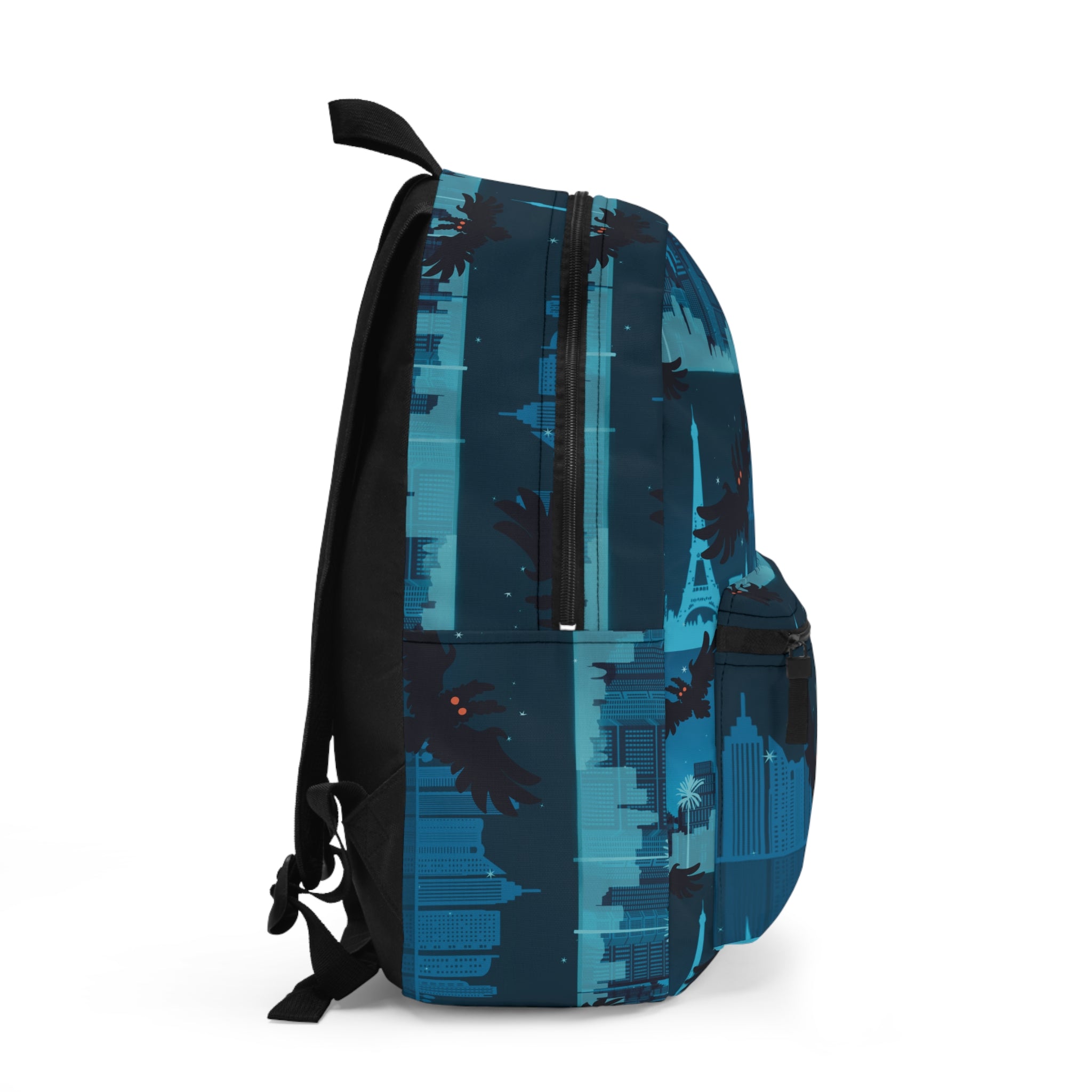Mothman Nightscape Backpack — Gothic Lofi Skyline School Bag
