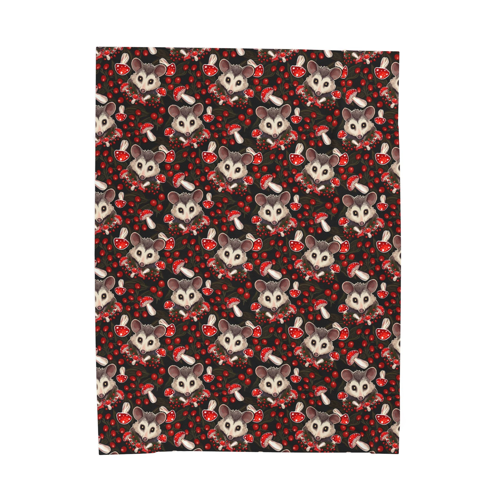 Cottage Possum - Cozy Velveteen Plush Blanket