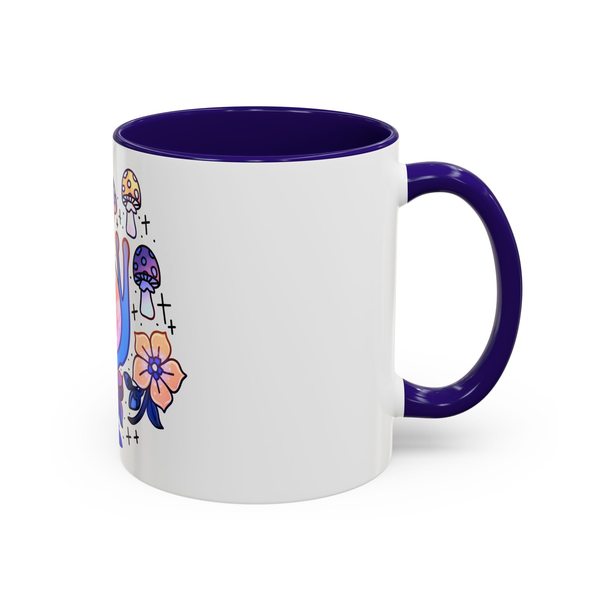 Moonshell Garden Coffee Mug - 11oz & 15oz, Whimsical Floral Design for Nature Lovers