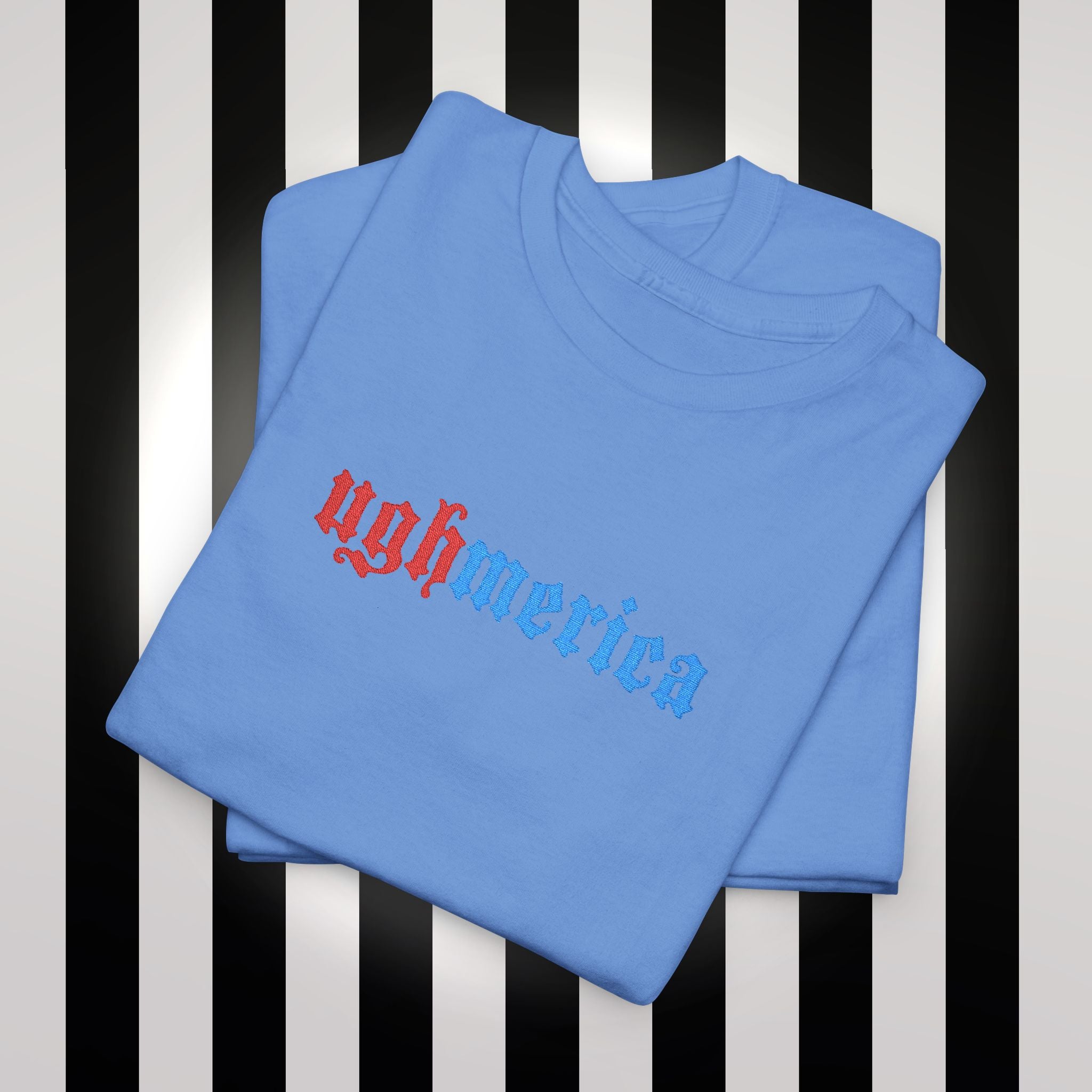Ughmerica T-Shirt — Distressed Red & Blue Graphic Tee