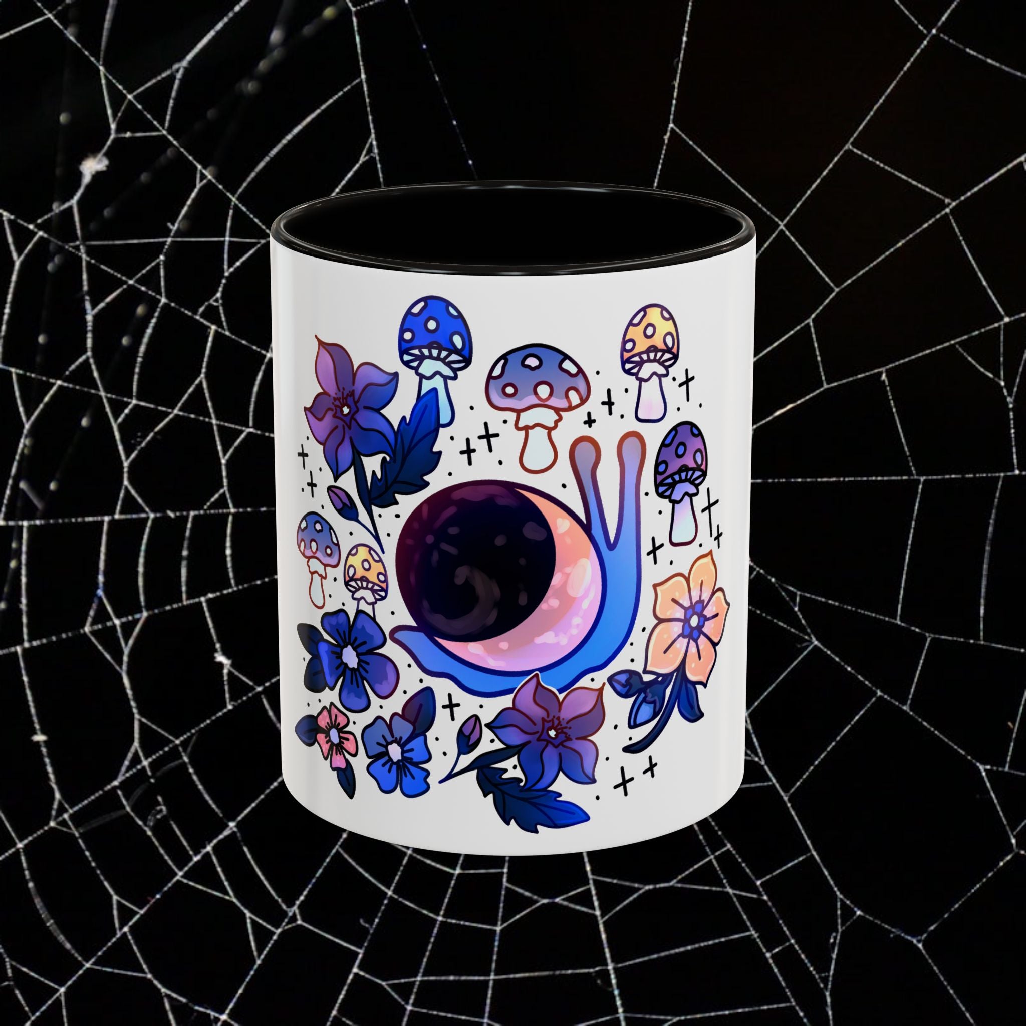 Moonshell Garden Coffee Mug - 11oz & 15oz, Whimsical Floral Design for Nature Lovers