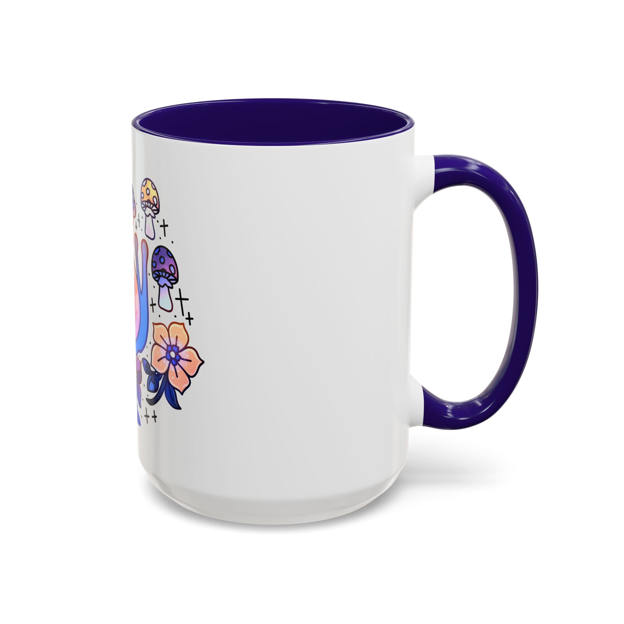 Moonshell Garden Coffee Mug - 11oz & 15oz, Whimsical Floral Design for Nature Lovers