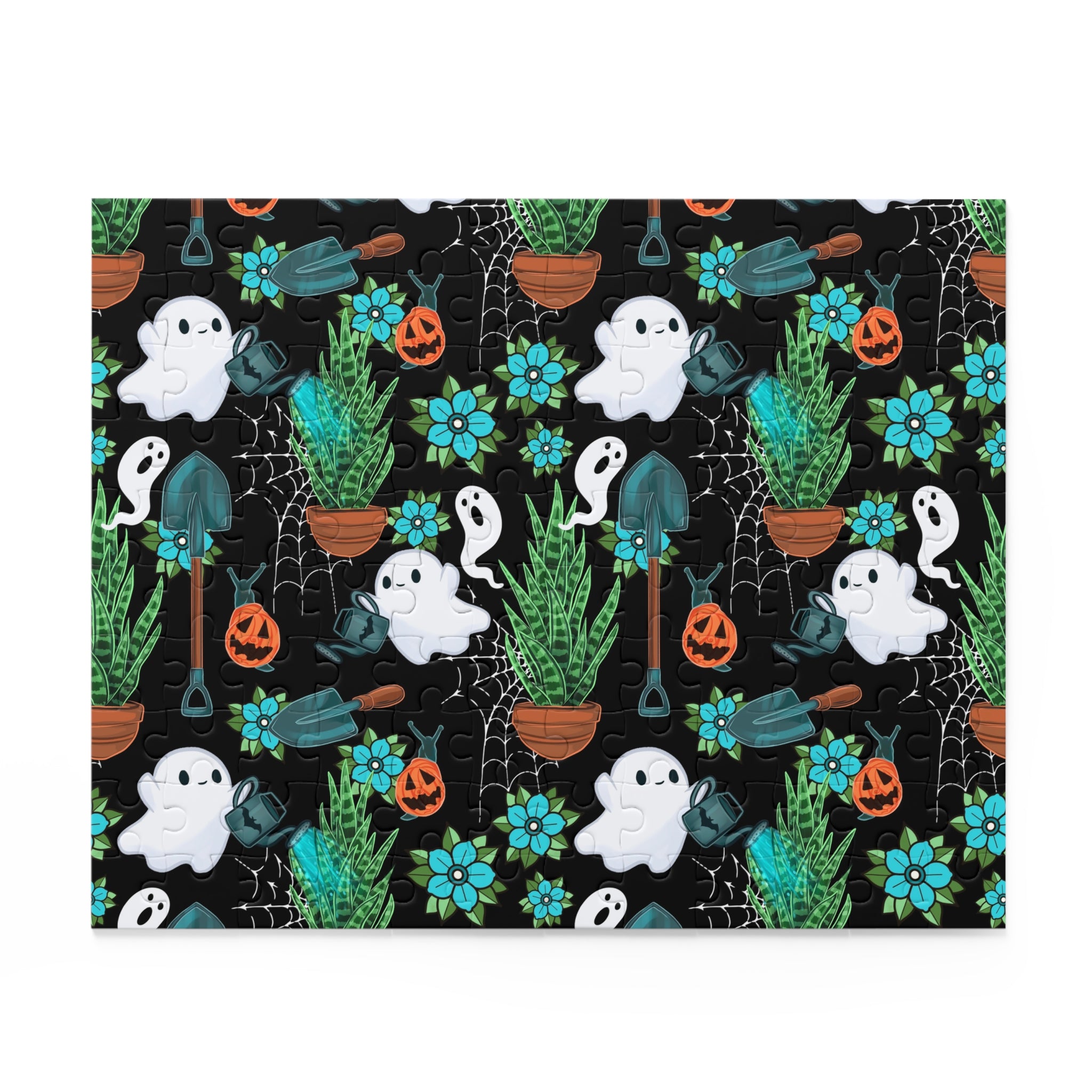 Haunted Garden Puzzle - Halloween Ghosts & Plants Puzzle — Spooky Cute 120/252/500-Piece Jigsaw