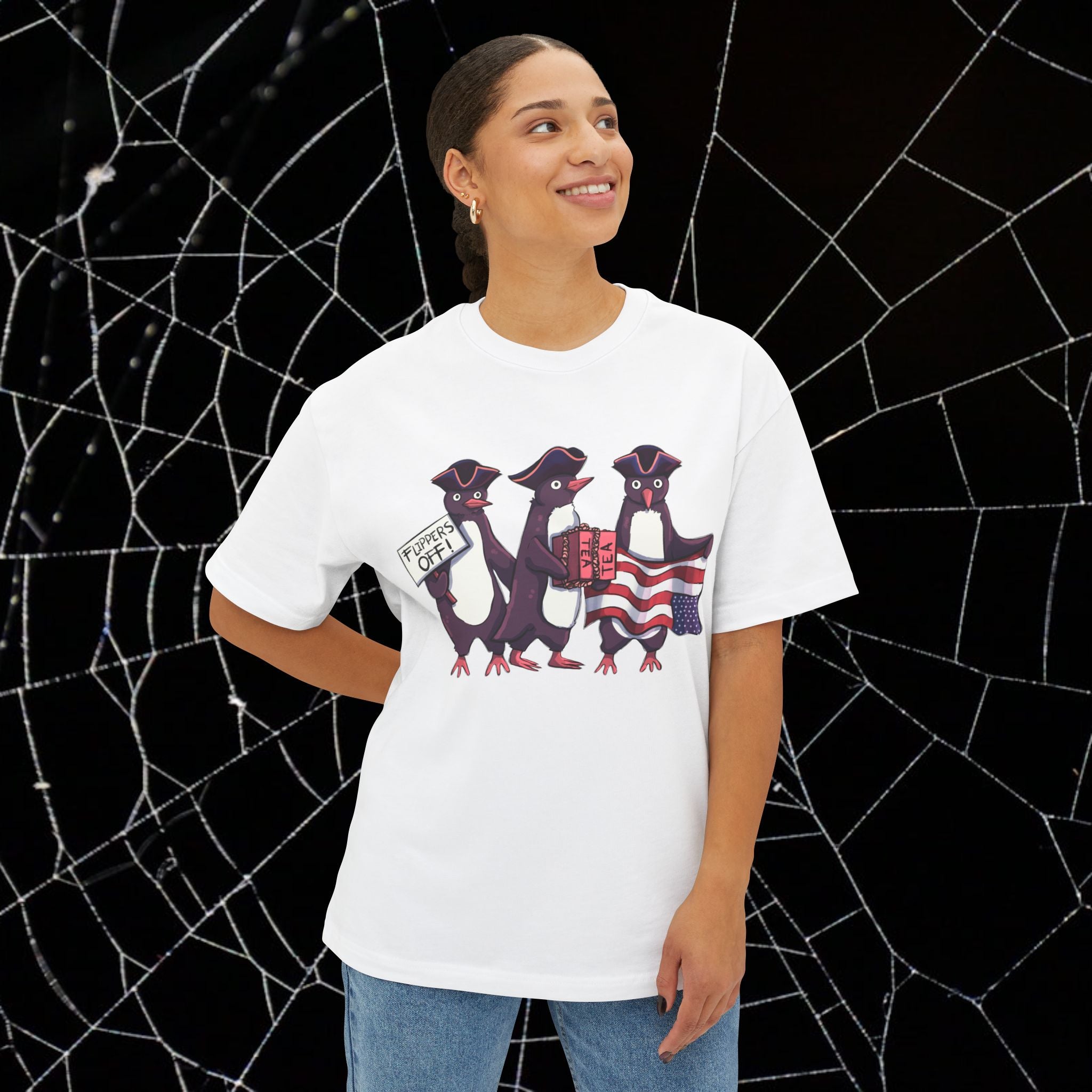 Penguin Protest - Unisex Relaxed Boxy Tee