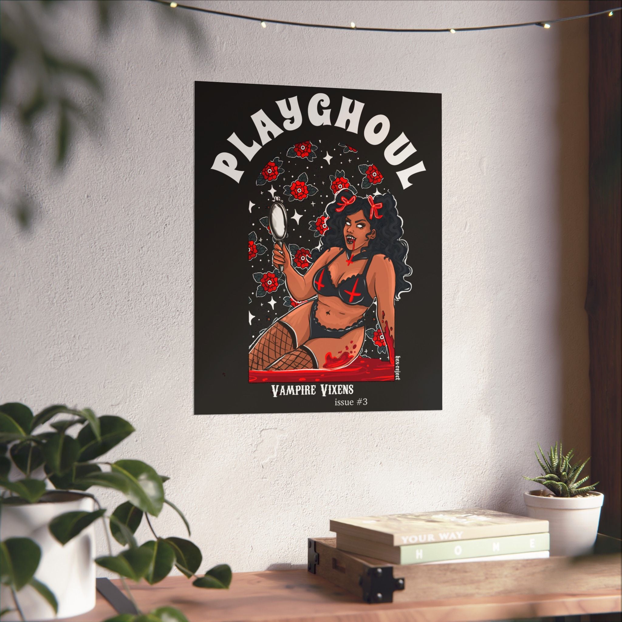 Vampire Vixen PLAYGHOUL vertical matte poster