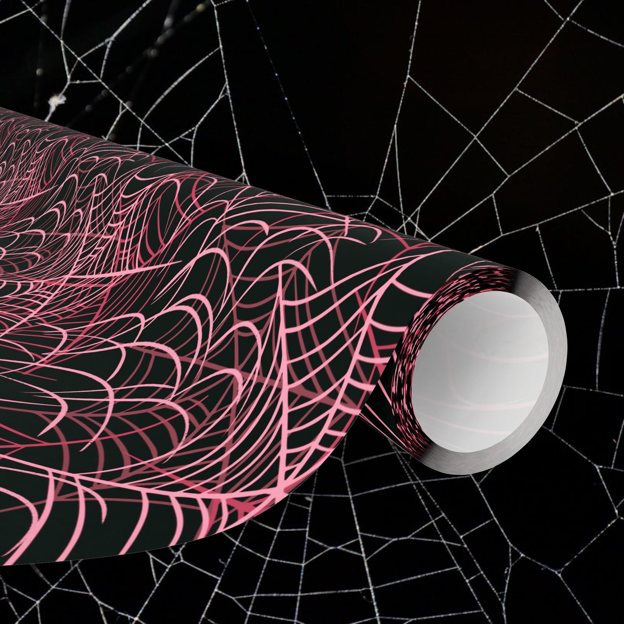 Pink Spiderwebs Wrapping Paper, Gift Wrap for Any Occasion, Unique Gift Packaging, Eco-Friendly, Holiday Wrapping, Birthday Celebration