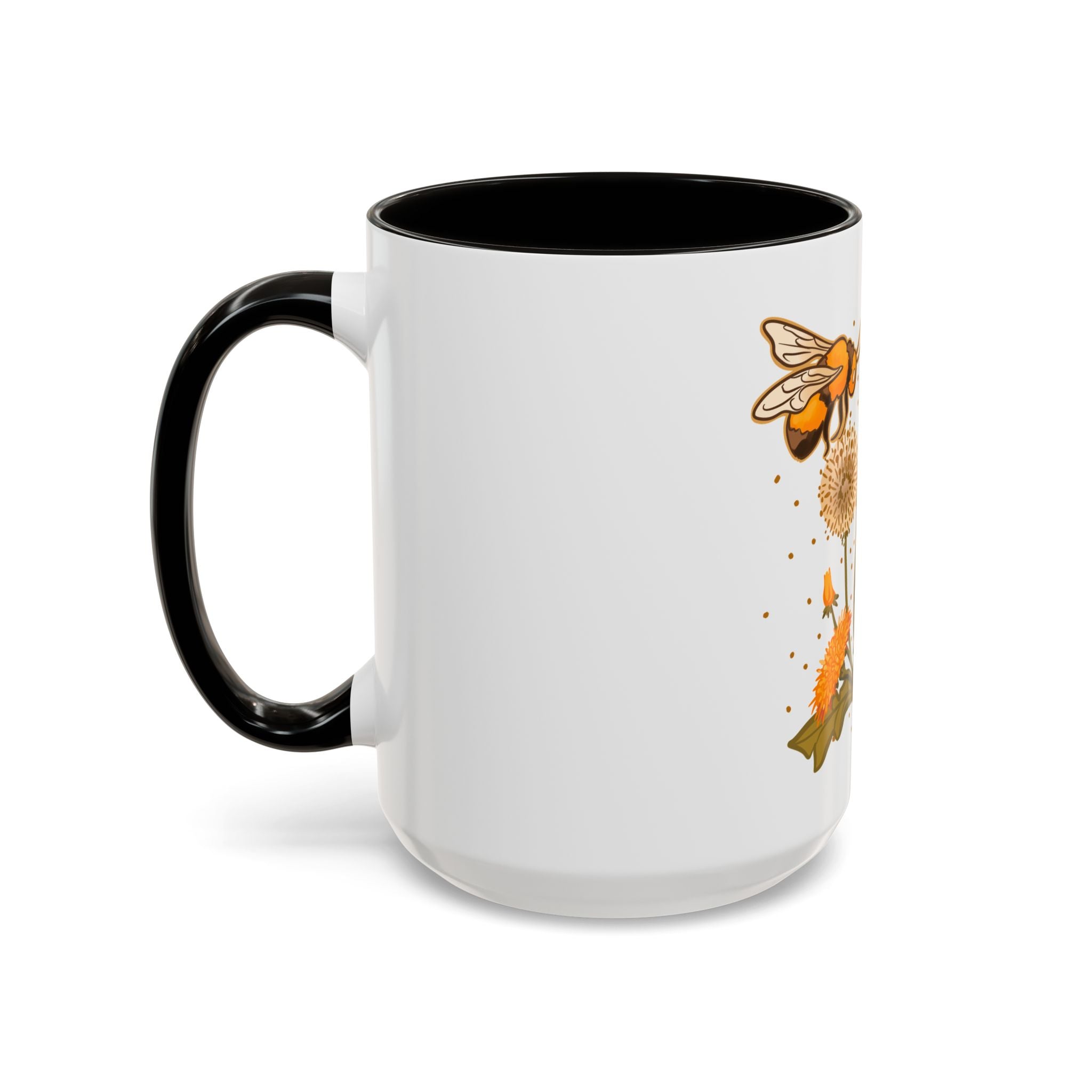 Beewitched Coffee Mug - 11oz & 15oz, Whimsical Floral Design for Nature Lovers