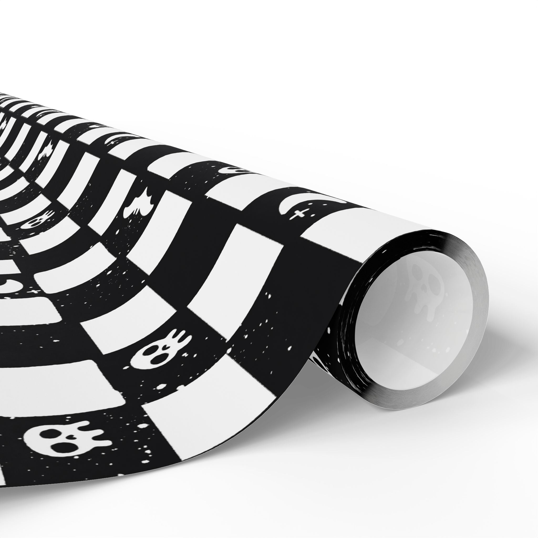 Goth Checkers Wrapping Paper, Gift Wrap for Any Occasion, Unique Gift Packaging, Eco-Friendly, Holiday Wrapping, Birthday Celebration