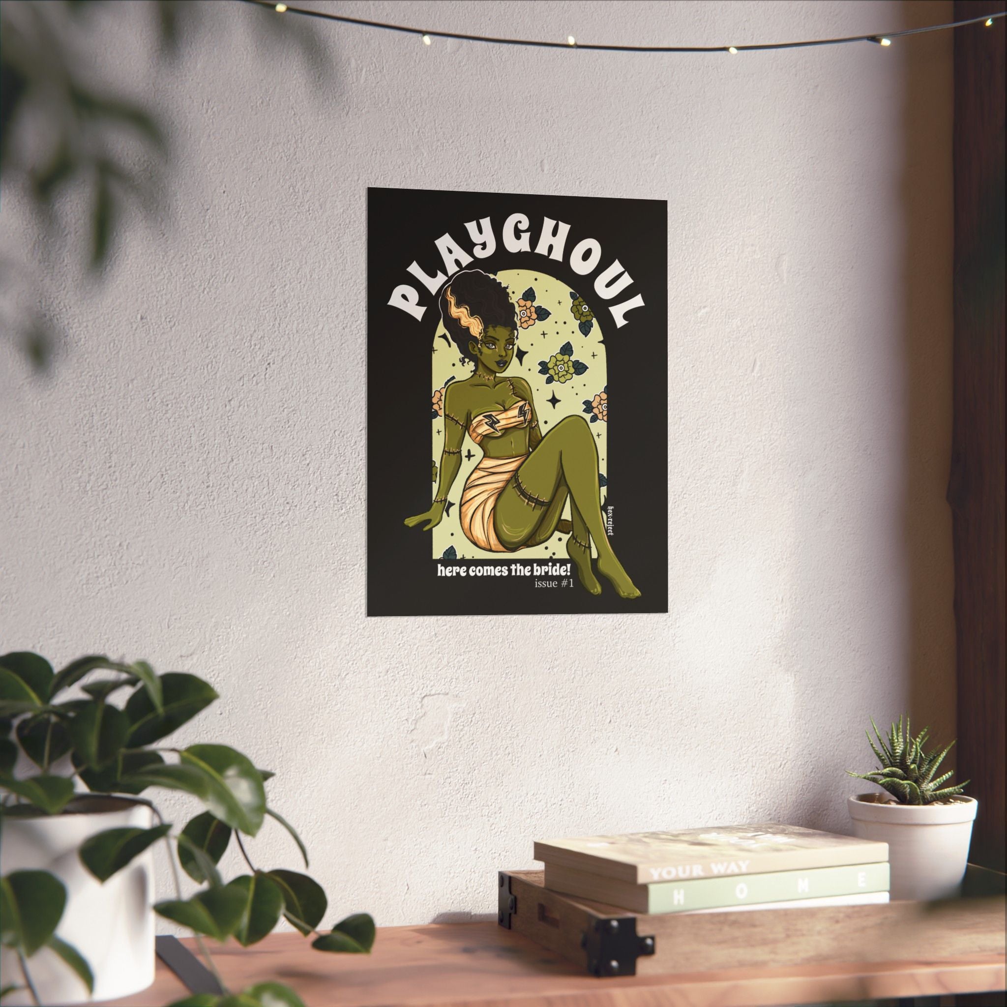 Monster bride PLAYGHOUL vertical matte poster