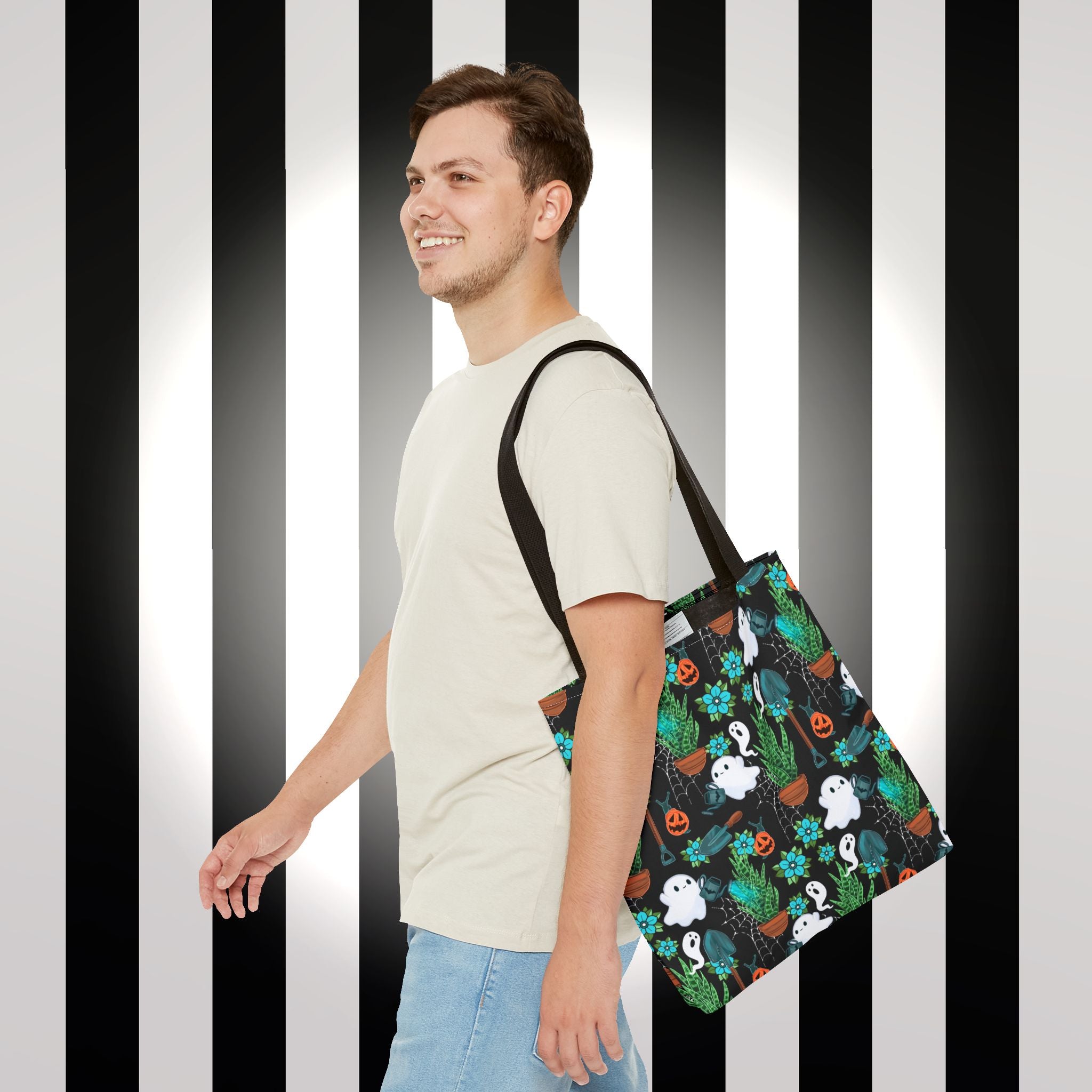 Haunted Garden Tote Bag — Cute Spooky All-Over-Print Reusable Shopper