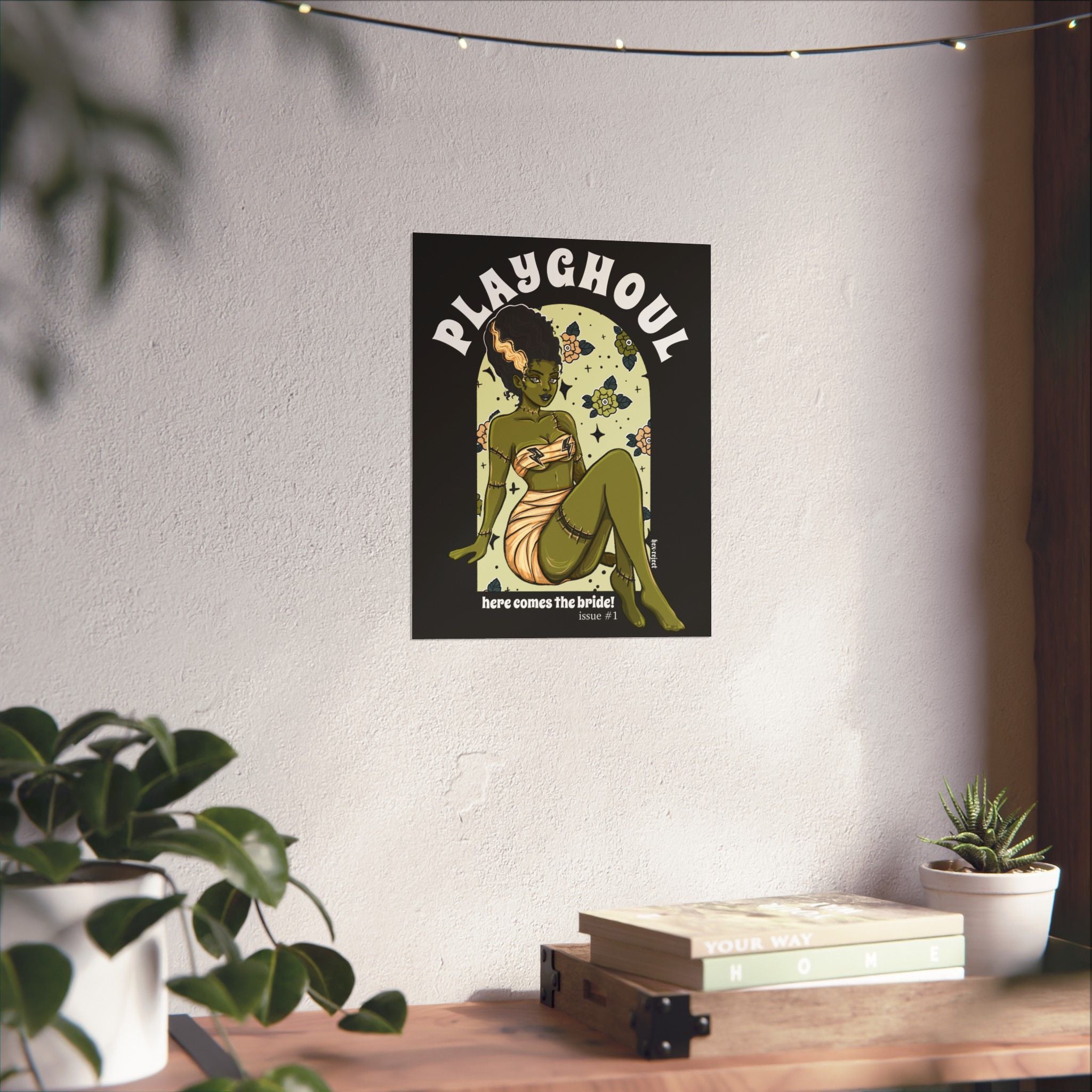 Monster bride PLAYGHOUL vertical matte poster
