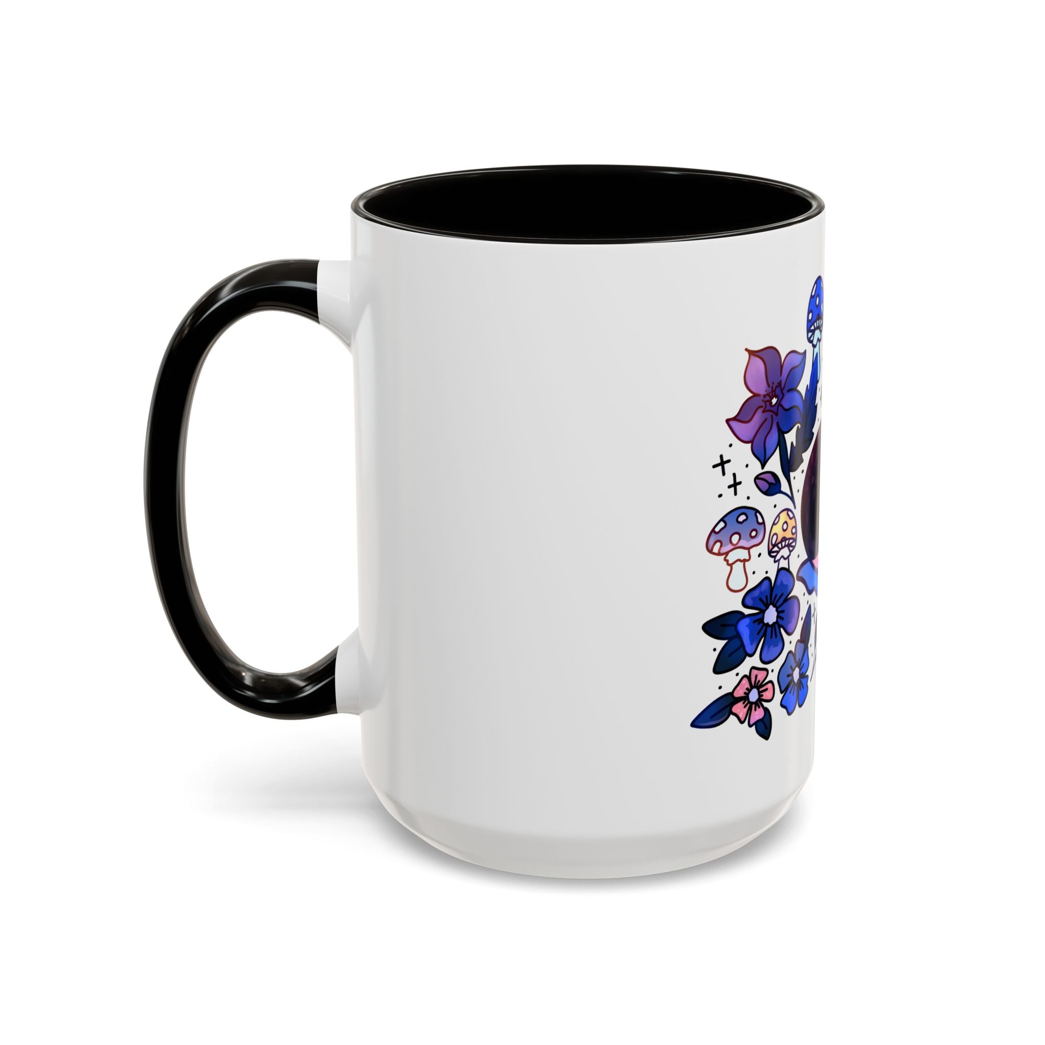 Moonshell Garden Coffee Mug - 11oz & 15oz, Whimsical Floral Design for Nature Lovers