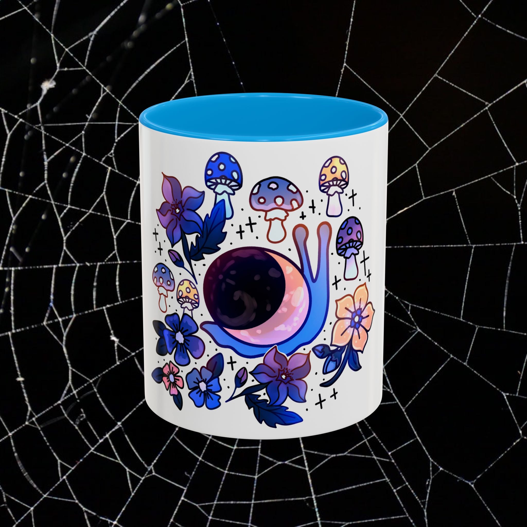Moonshell Garden Coffee Mug - 11oz & 15oz, Whimsical Floral Design for Nature Lovers