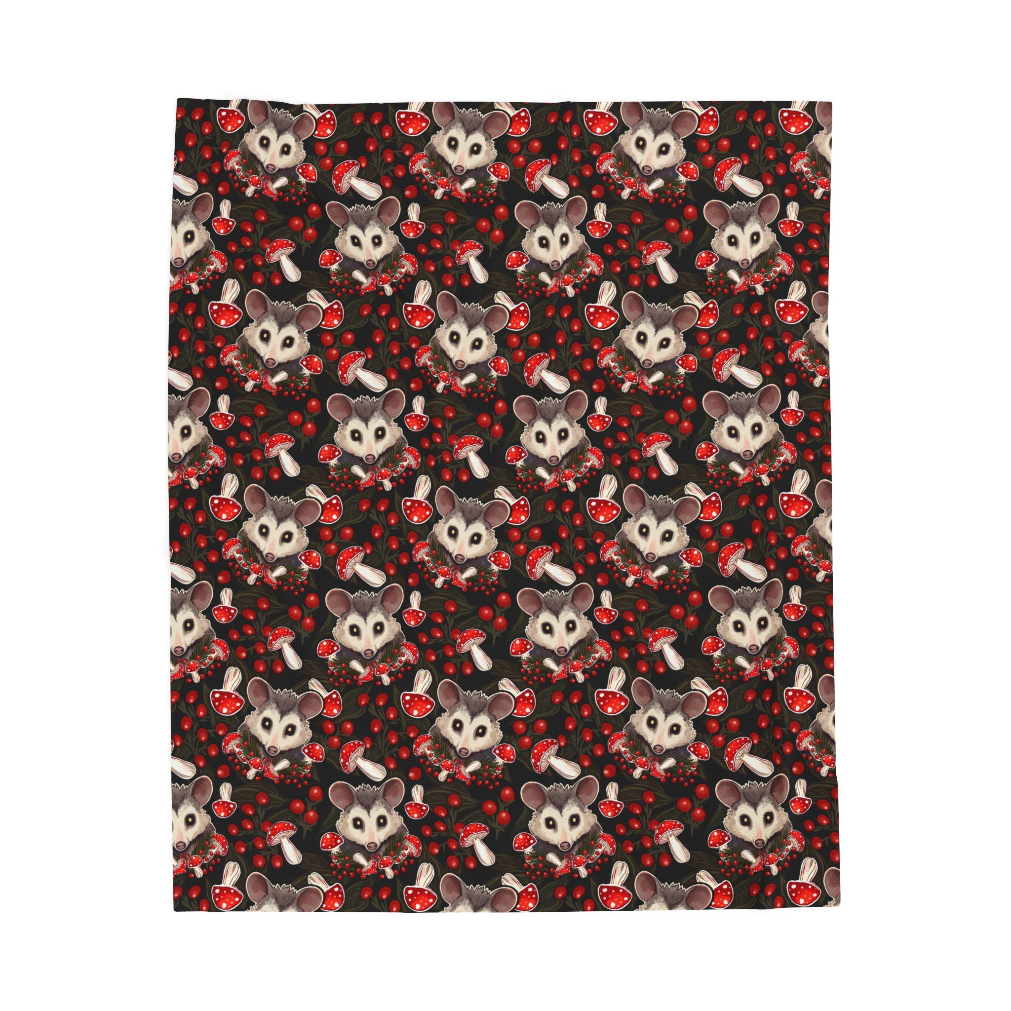 Cottage Possum - Cozy Velveteen Plush Blanket