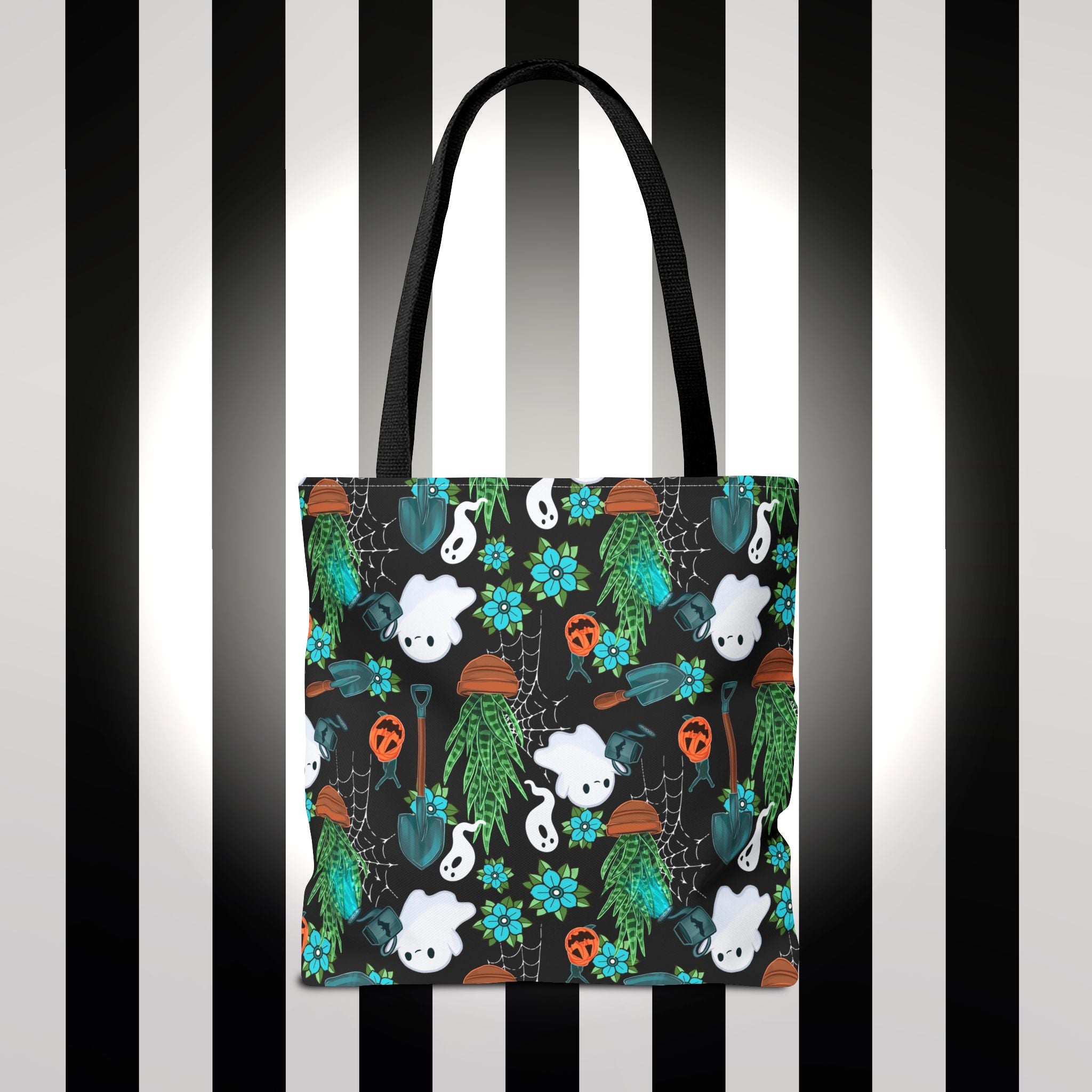 Haunted Garden Tote Bag — Cute Spooky All-Over-Print Reusable Shopper