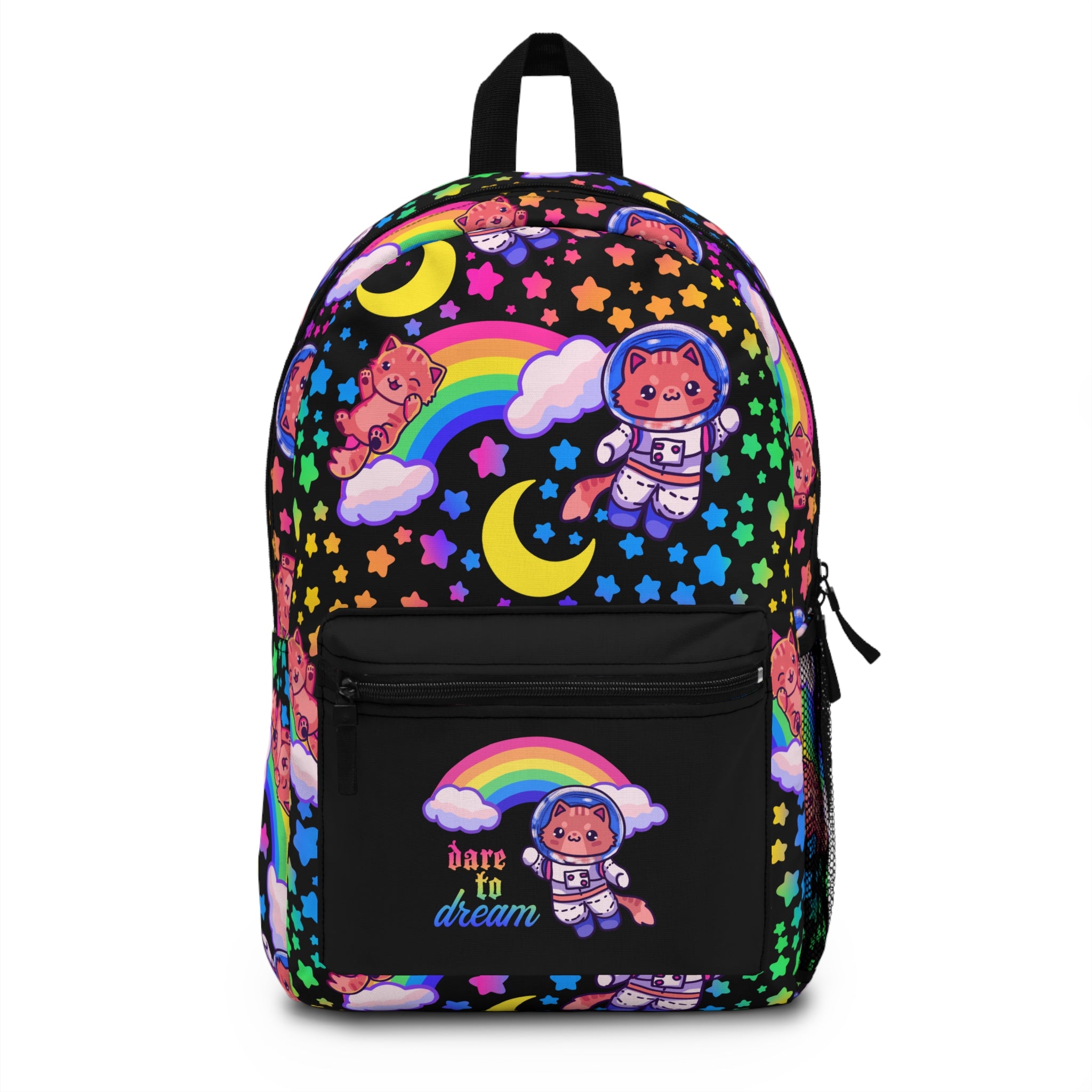 Dare to Dream Rainbow Space Cat Backpack