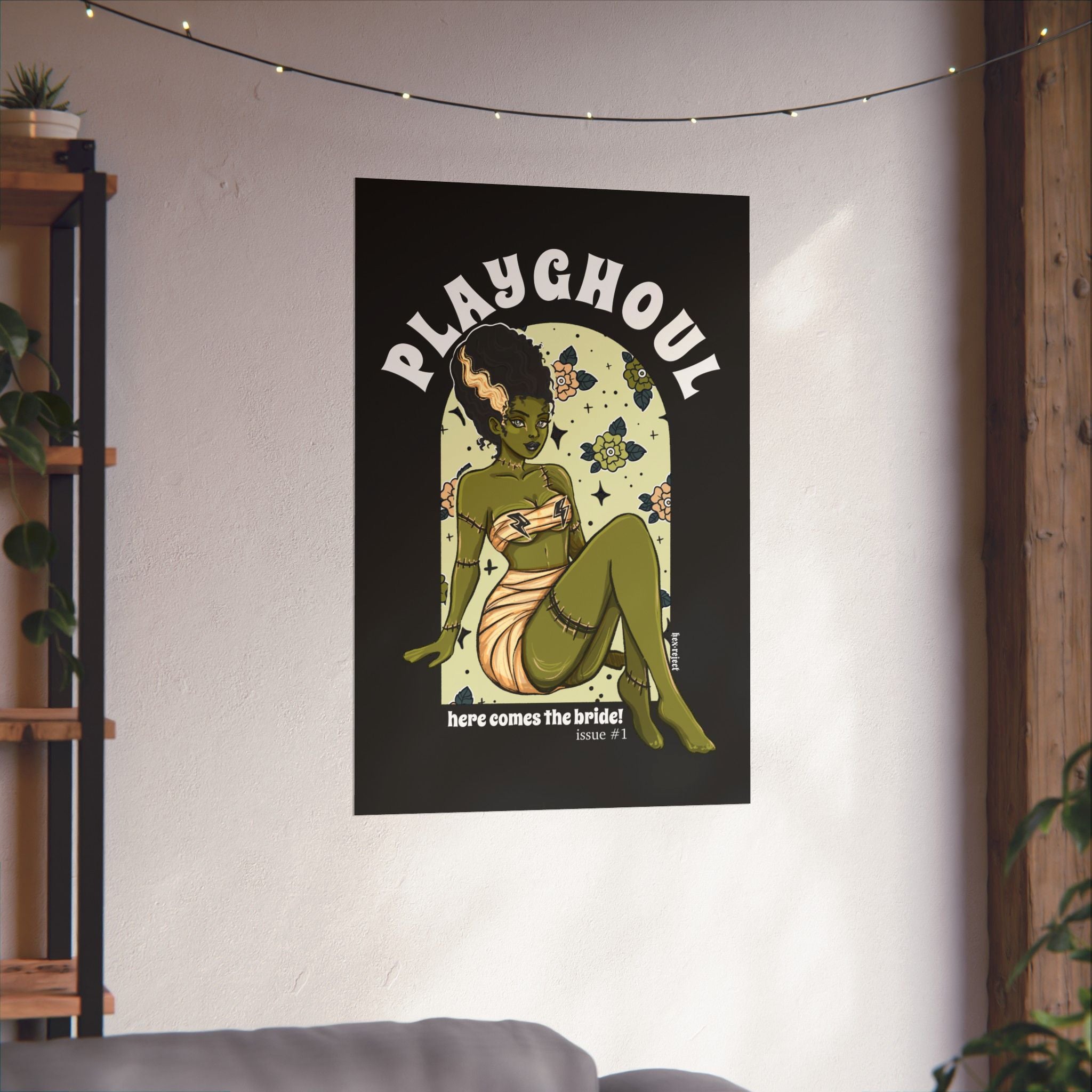 Monster bride PLAYGHOUL vertical matte poster