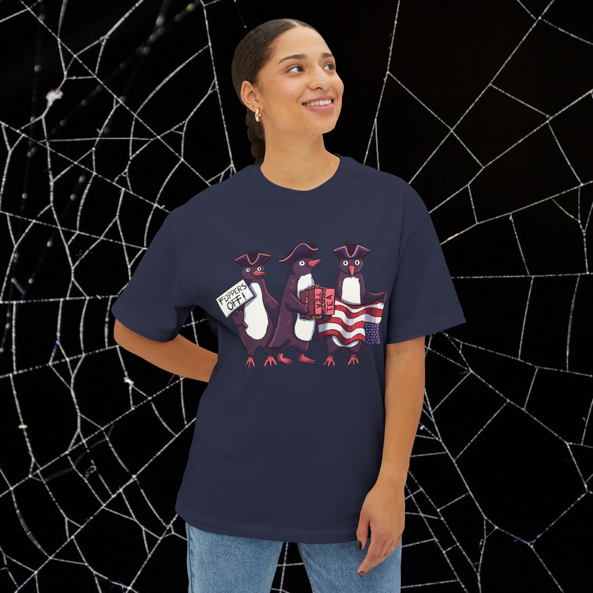 Penguin Protest - Unisex Relaxed Boxy Tee