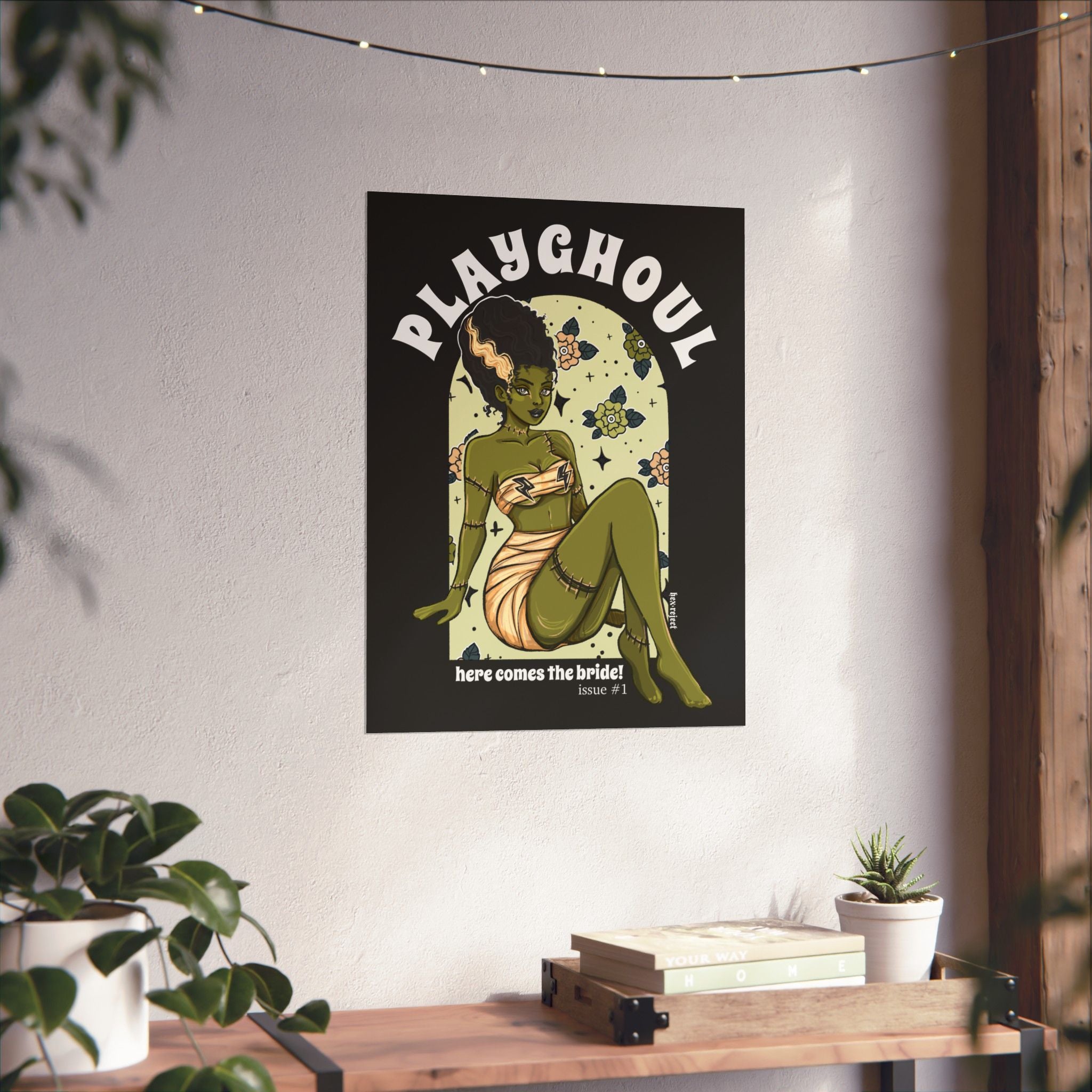 Monster bride PLAYGHOUL vertical matte poster