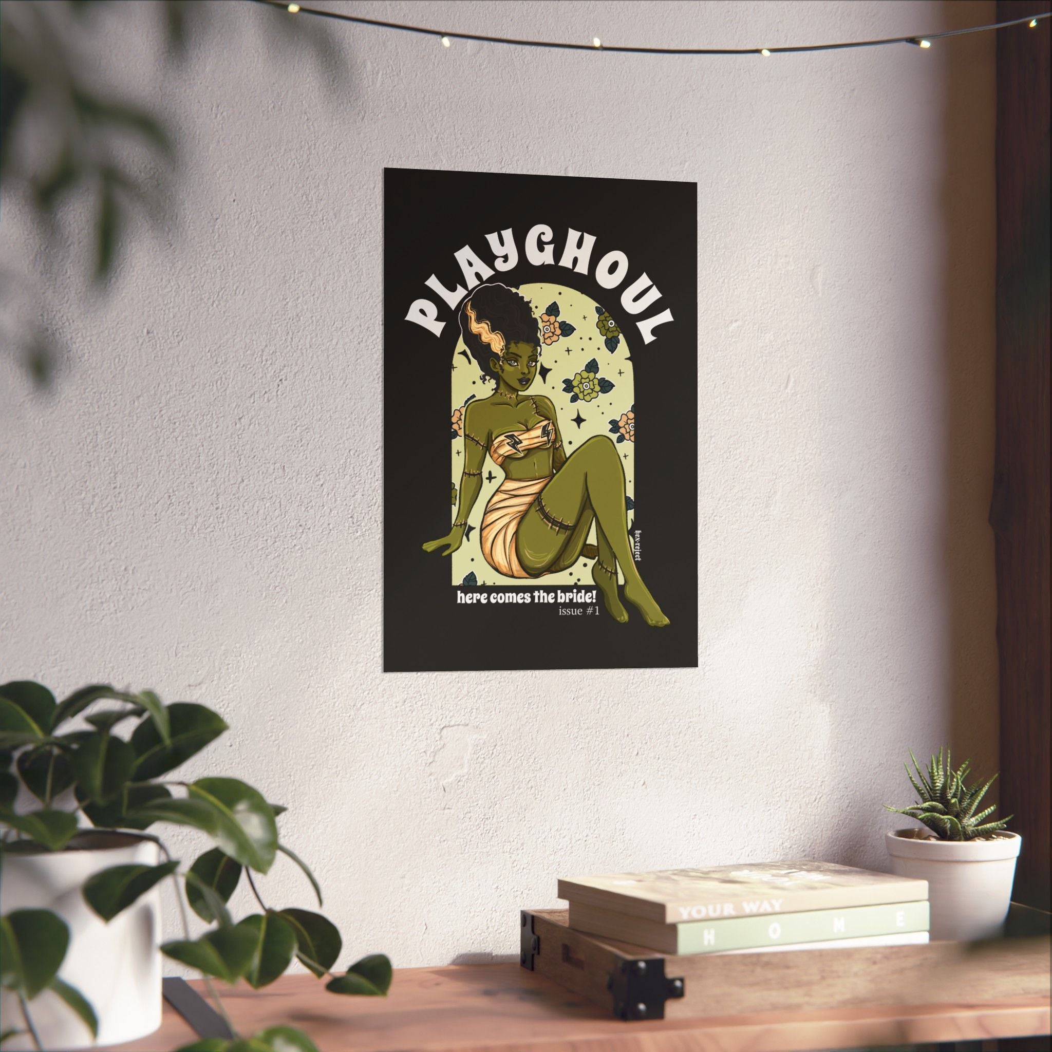 Monster bride PLAYGHOUL vertical matte poster