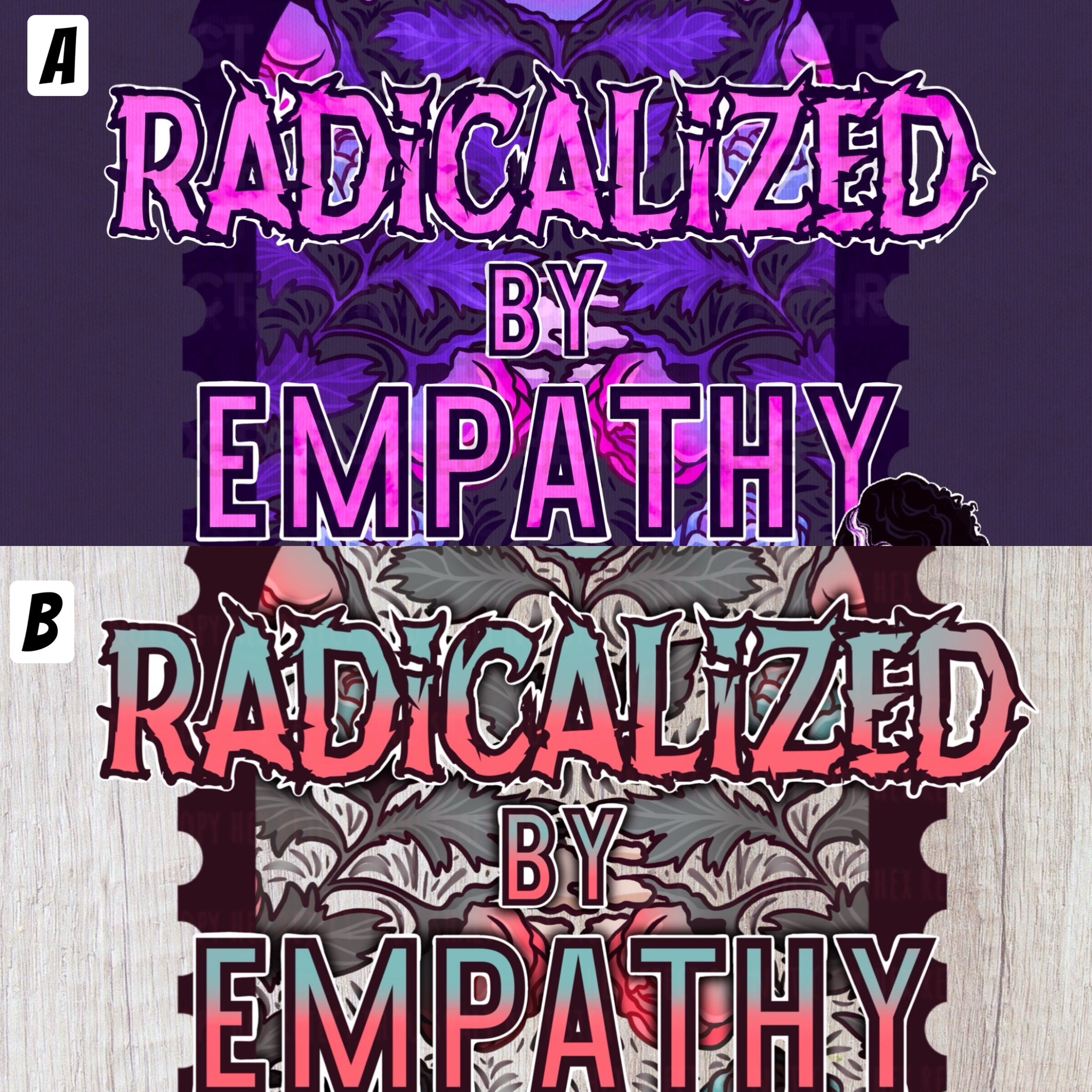 Floral - radicalized by empathy - Seamless & png files - 14 days of yuck