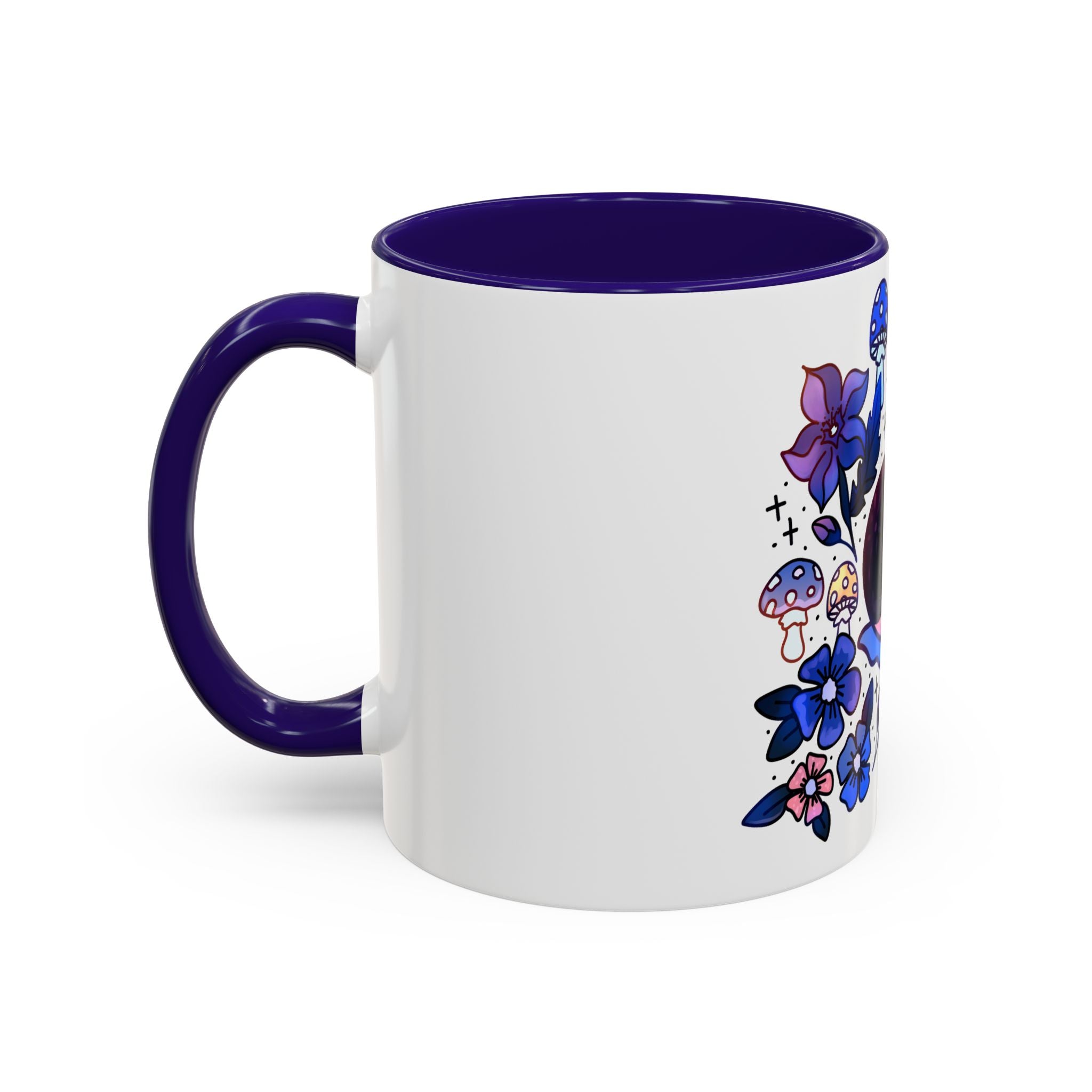 Moonshell Garden Coffee Mug - 11oz & 15oz, Whimsical Floral Design for Nature Lovers