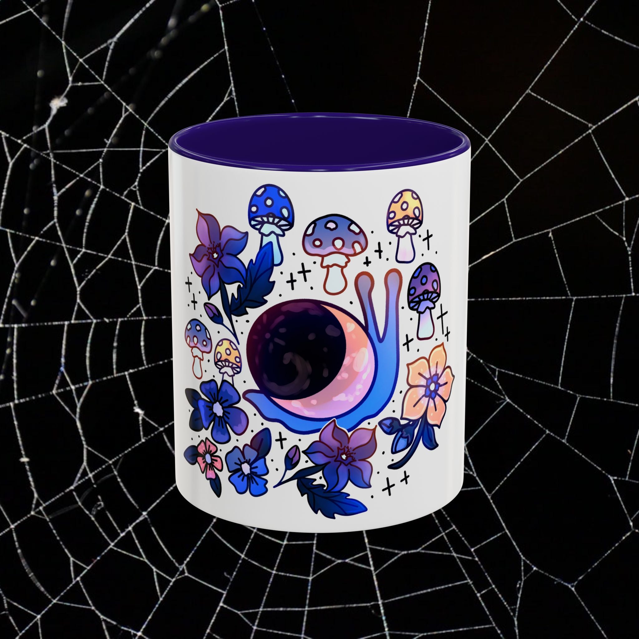 Moonshell Garden Coffee Mug - 11oz & 15oz, Whimsical Floral Design for Nature Lovers