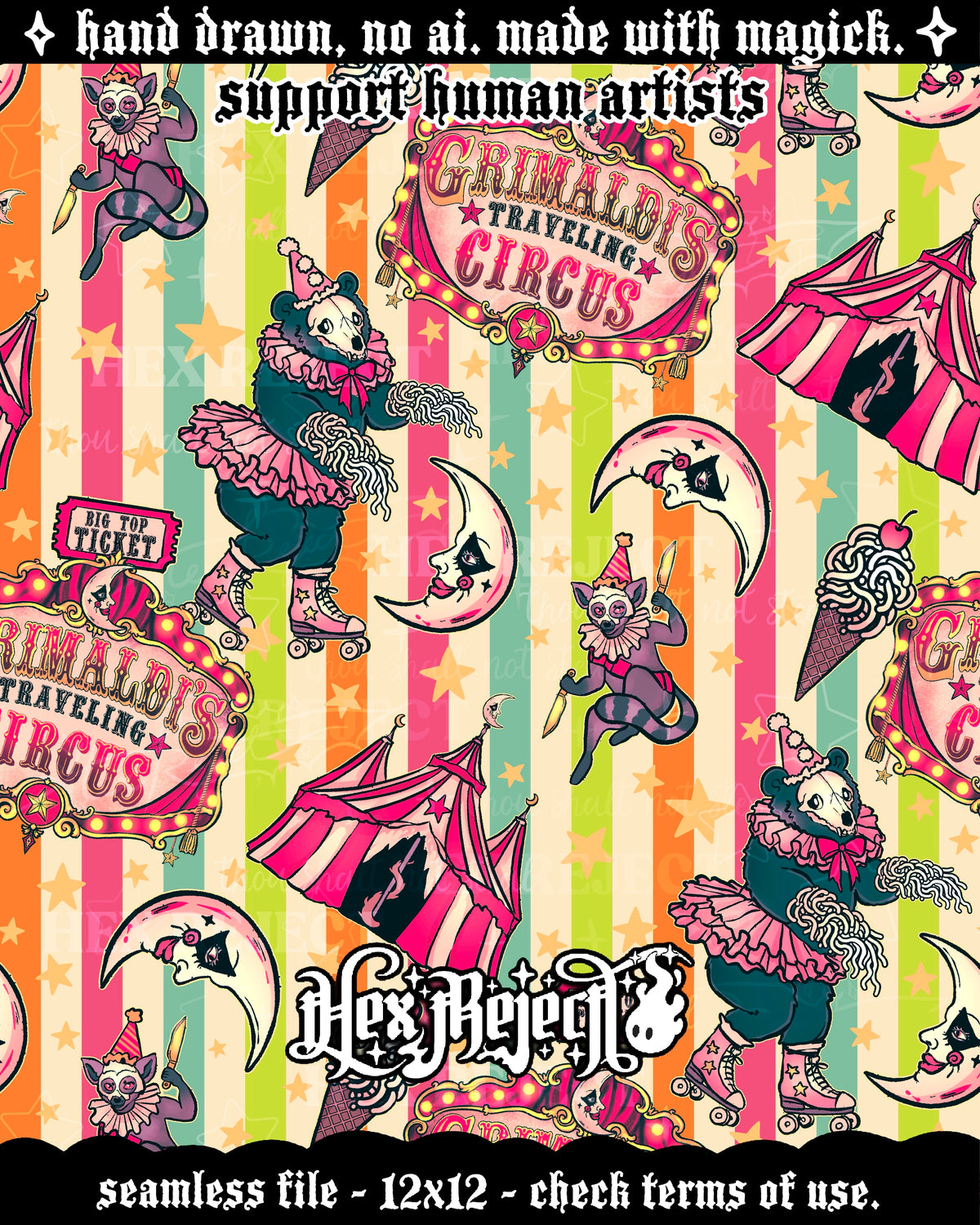 Day Fifteen - Story : Hextober - dungeon crawler Carl - grimaldi’s traveling circus v2- Seamless file