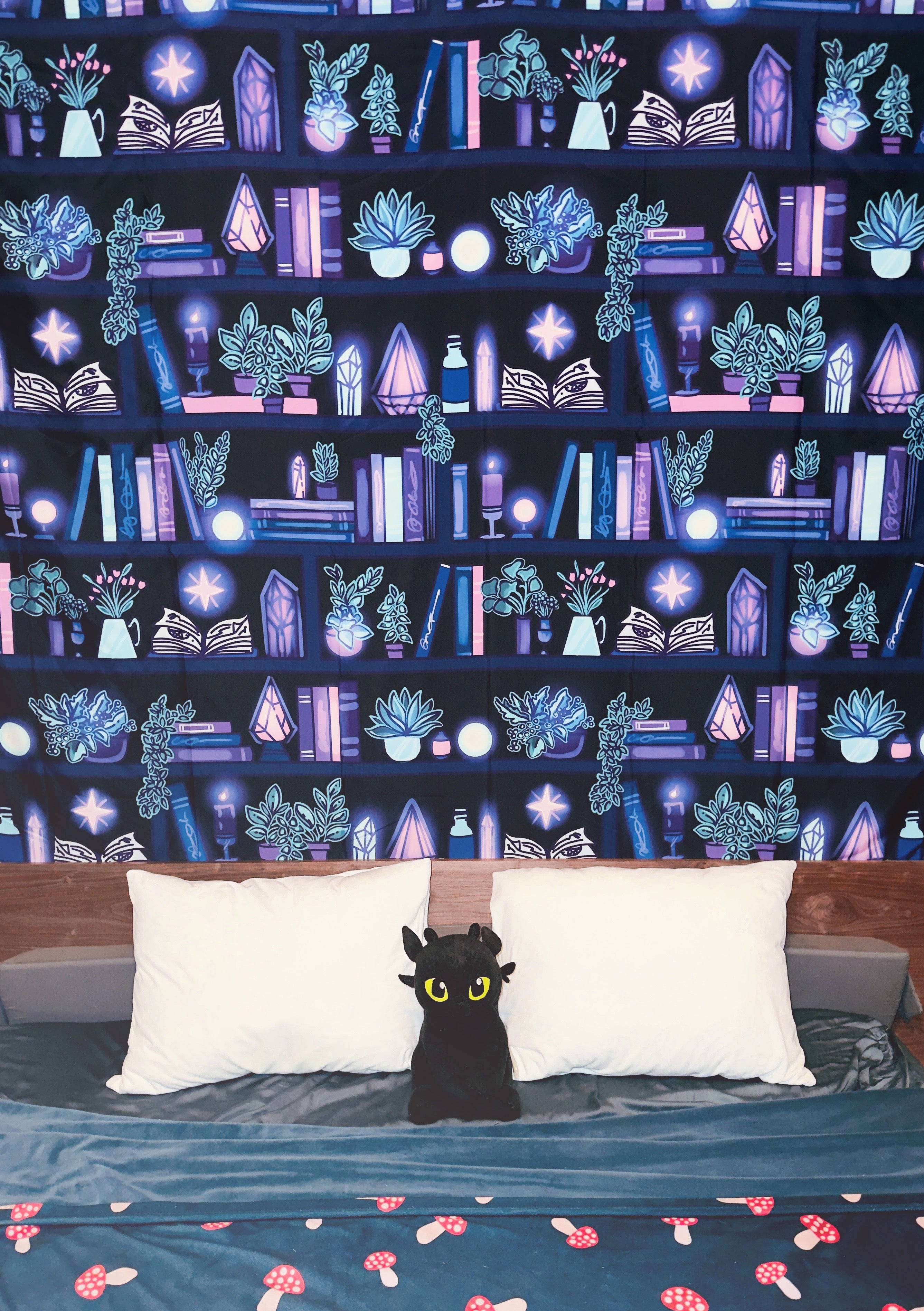Witchy Bookshelves Indoor Wall Tapestry