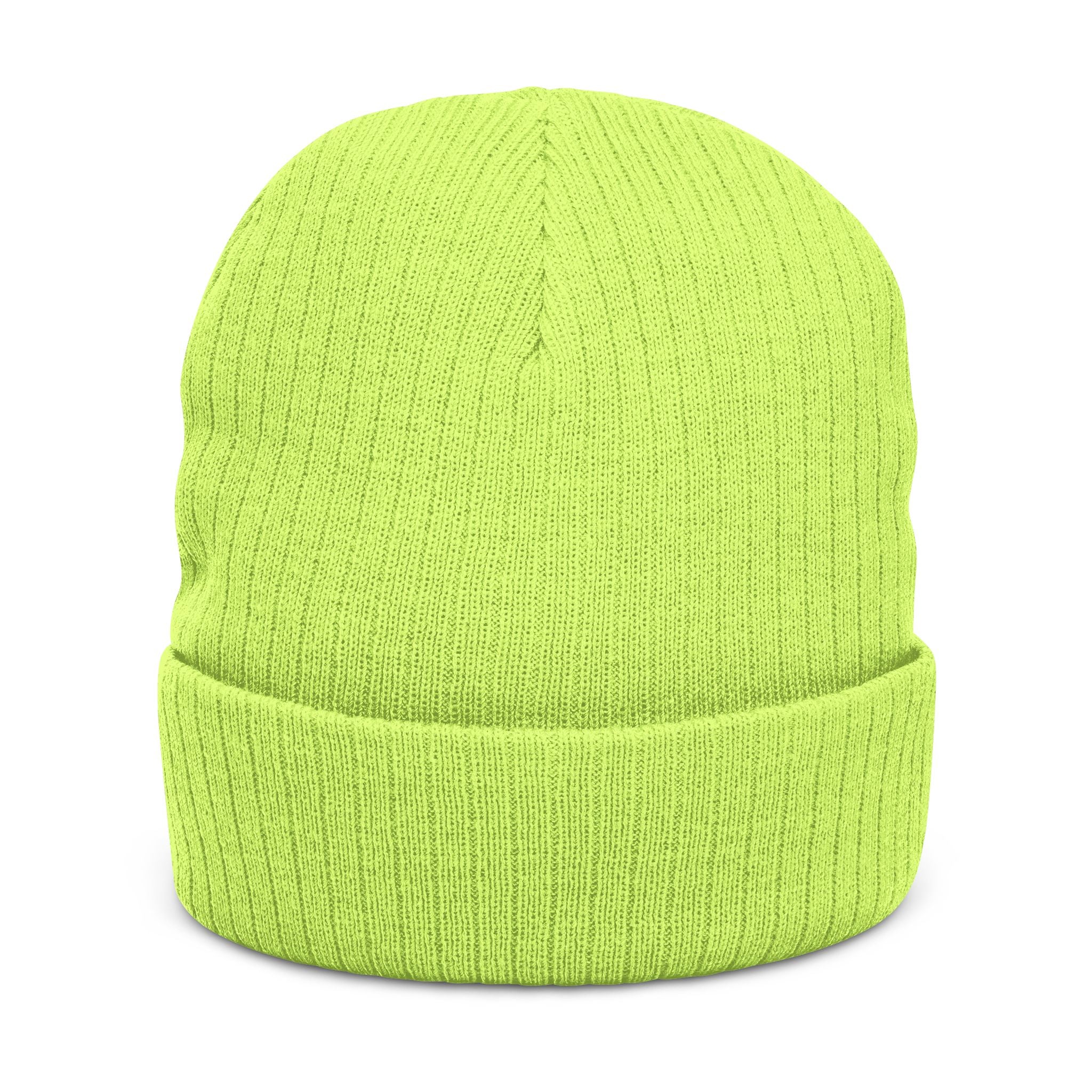 Moon Phases Ribbed Knit Beanie – Stylish Embroidered Cap for All Seasons