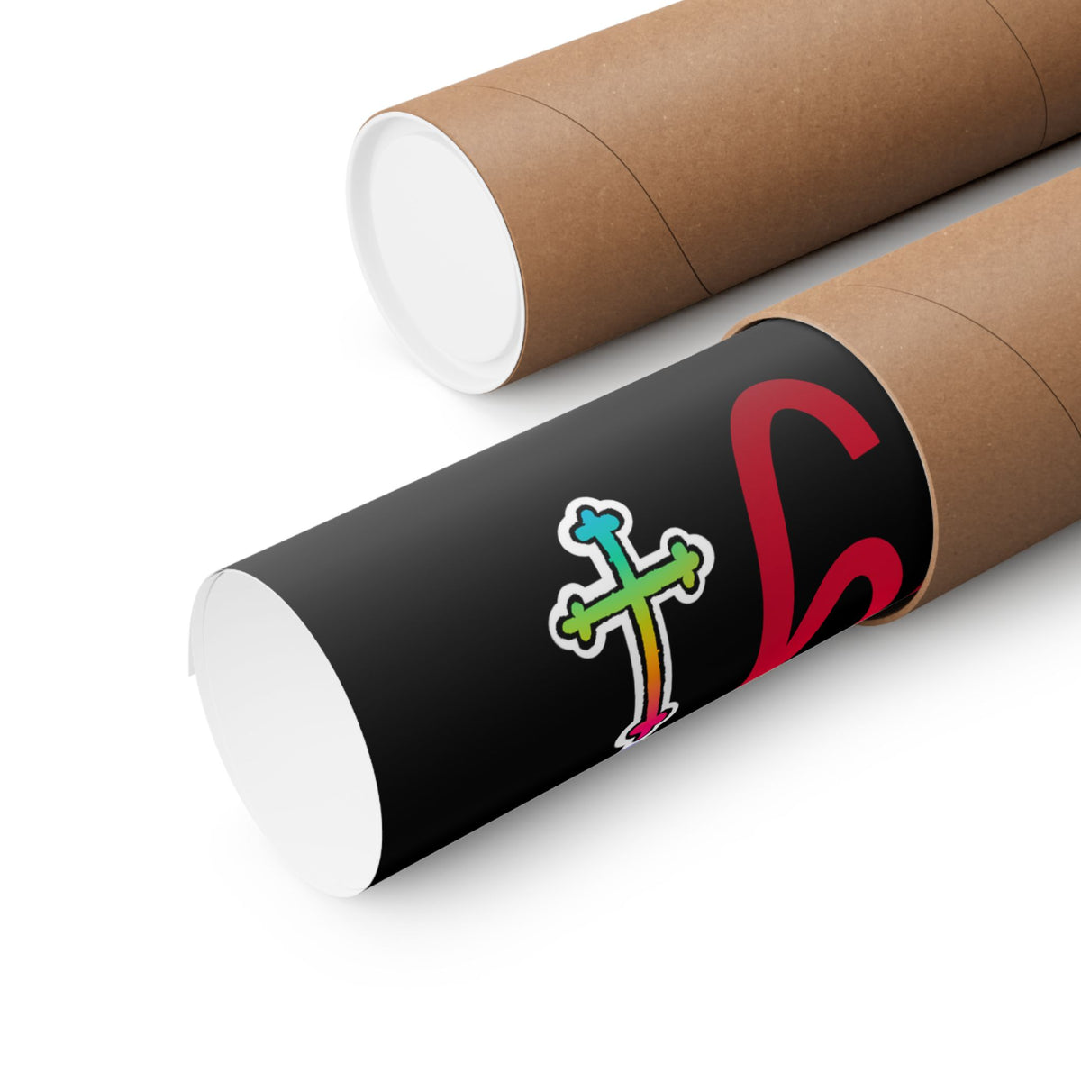 Gay the Pray Away Matte Poster — Rainbow Prayer Hands LGBTQ+ Wall Art