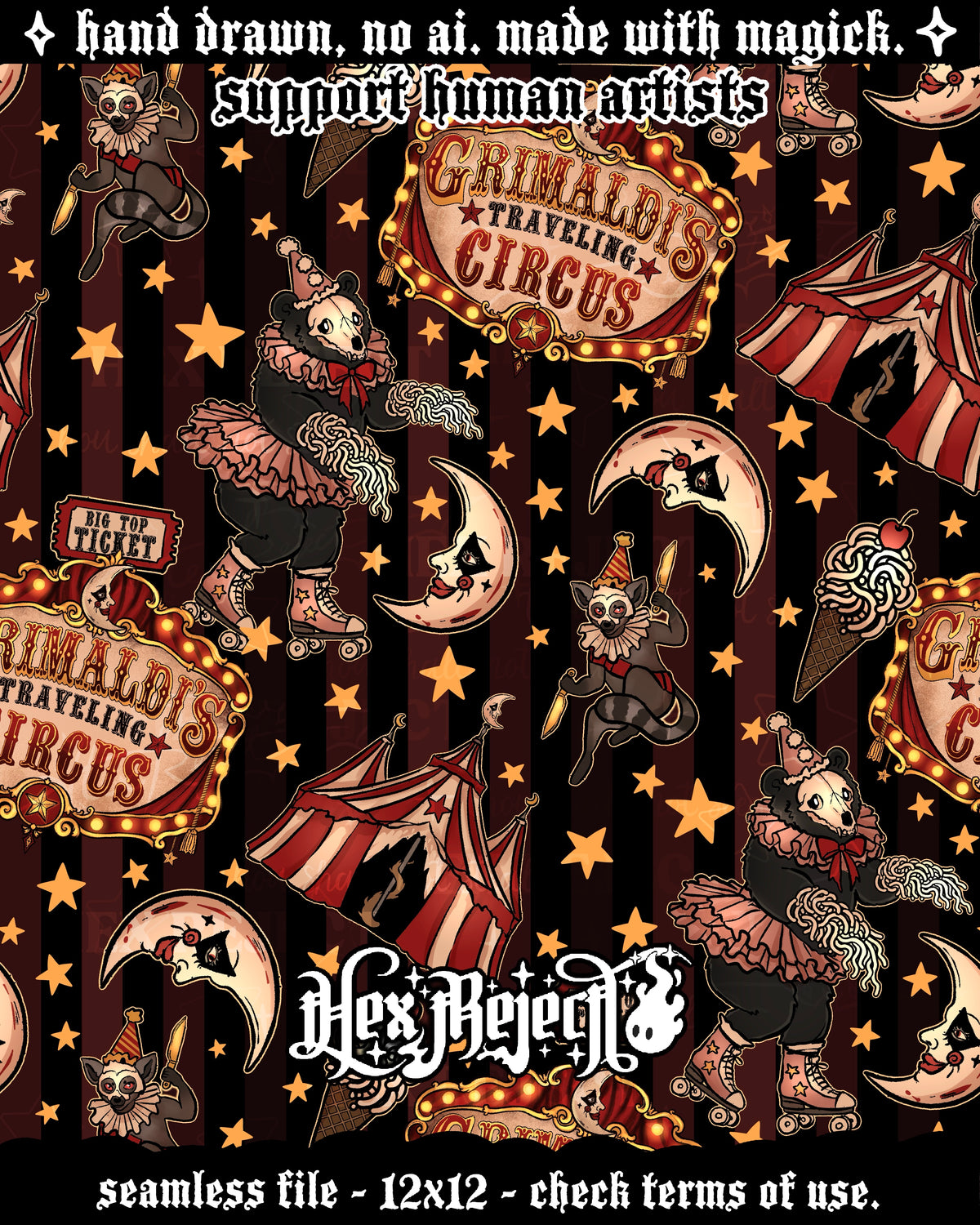 Day Fifteen - Story : Hextober - dungeon crawler Carl - grimaldi’s traveling circus v1- Seamless file