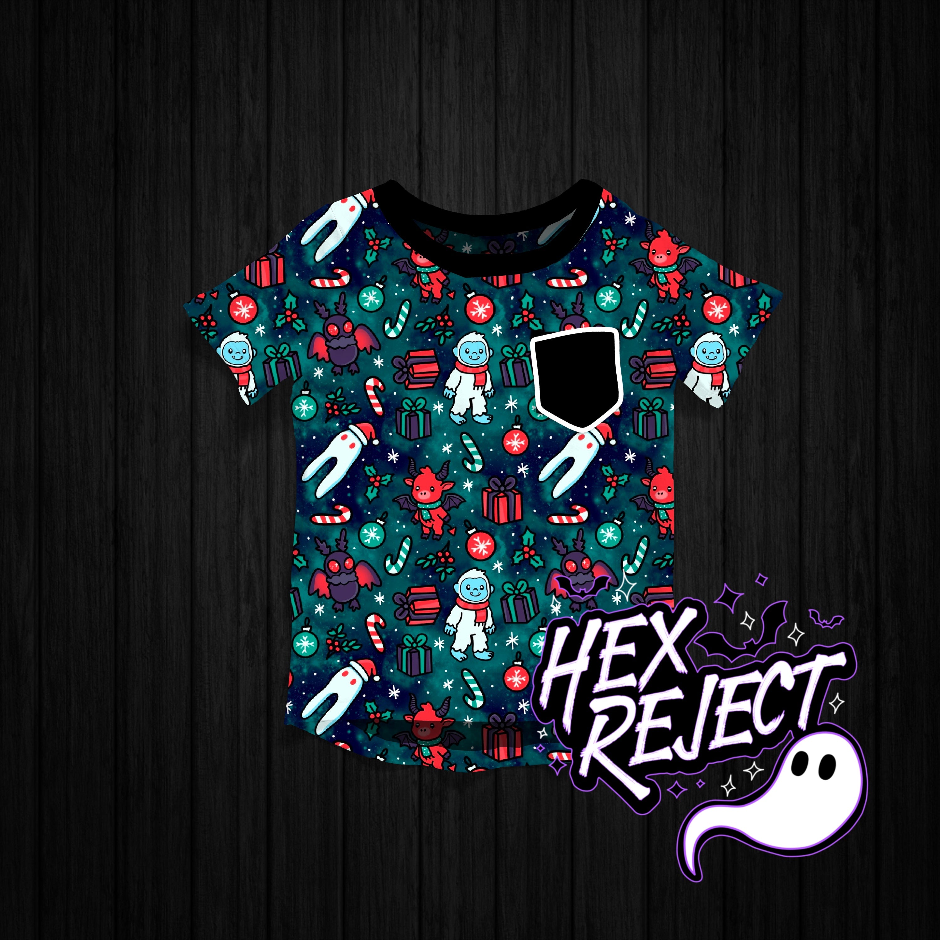 Merry Cryptid pocket tee / preorder *arrives by early Nov*